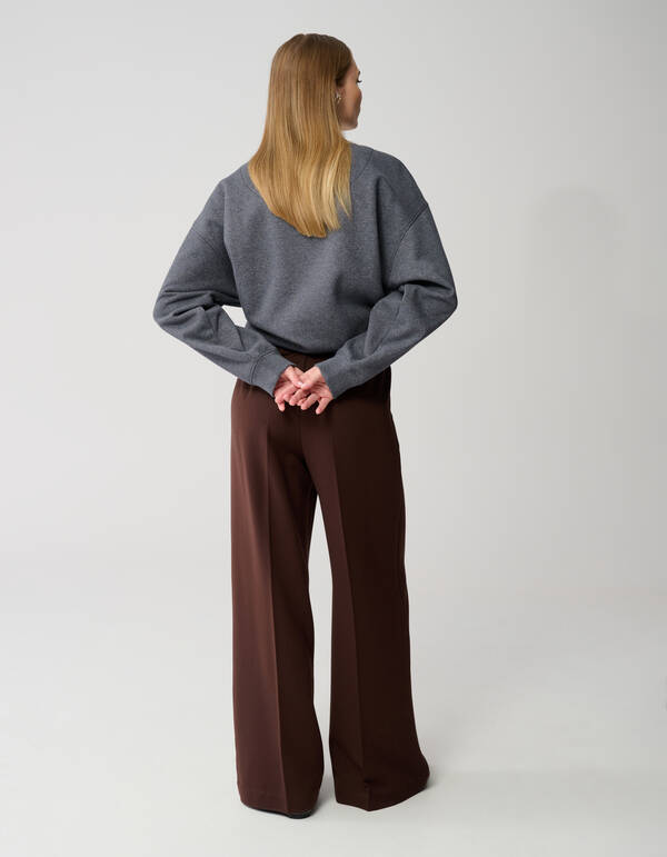Oversized V-hals Sweater Donkergrijs By Lonneke SHOEBY WOMEN