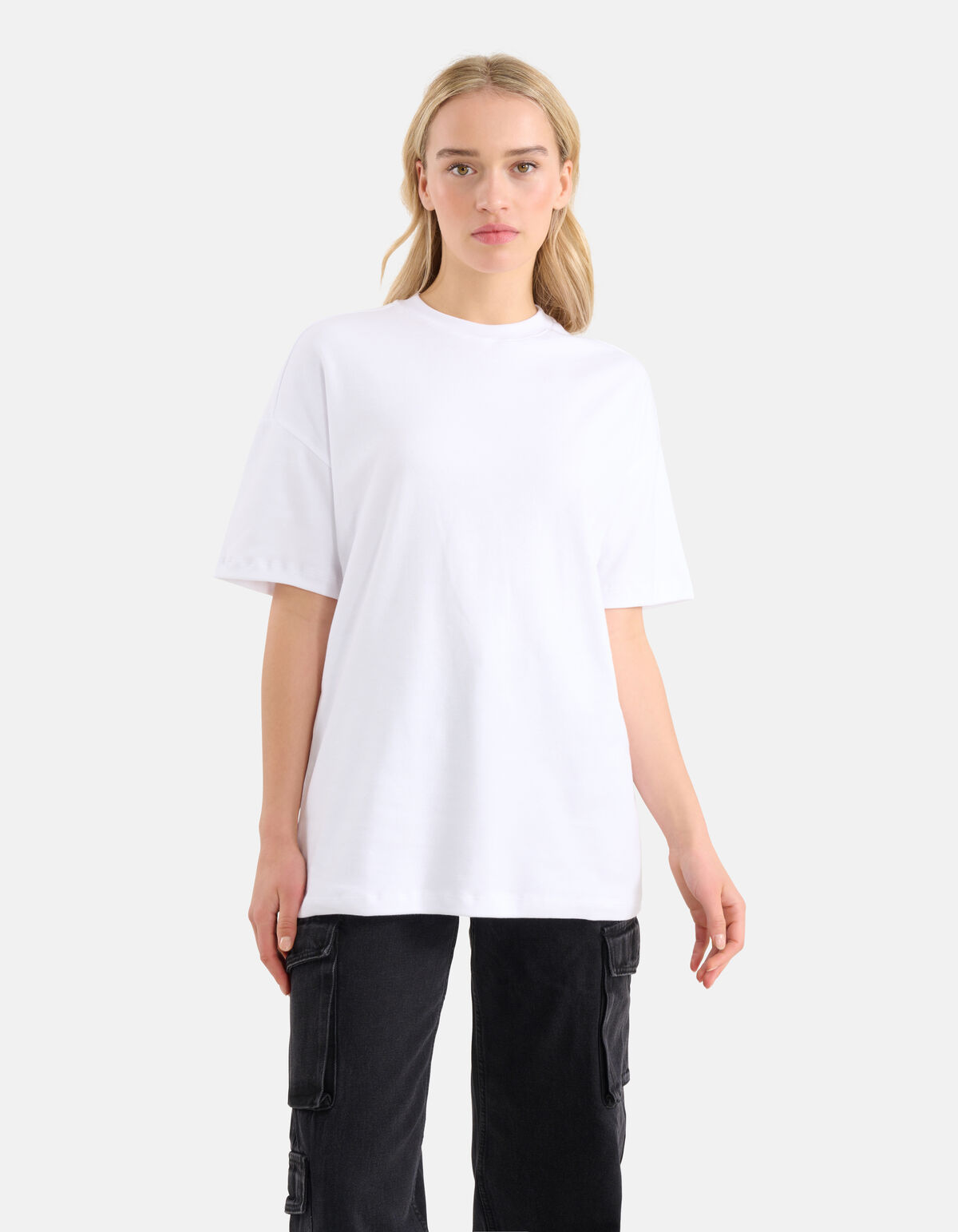 Oversized Basis T-shirt Wit SHOEBY WOMEN