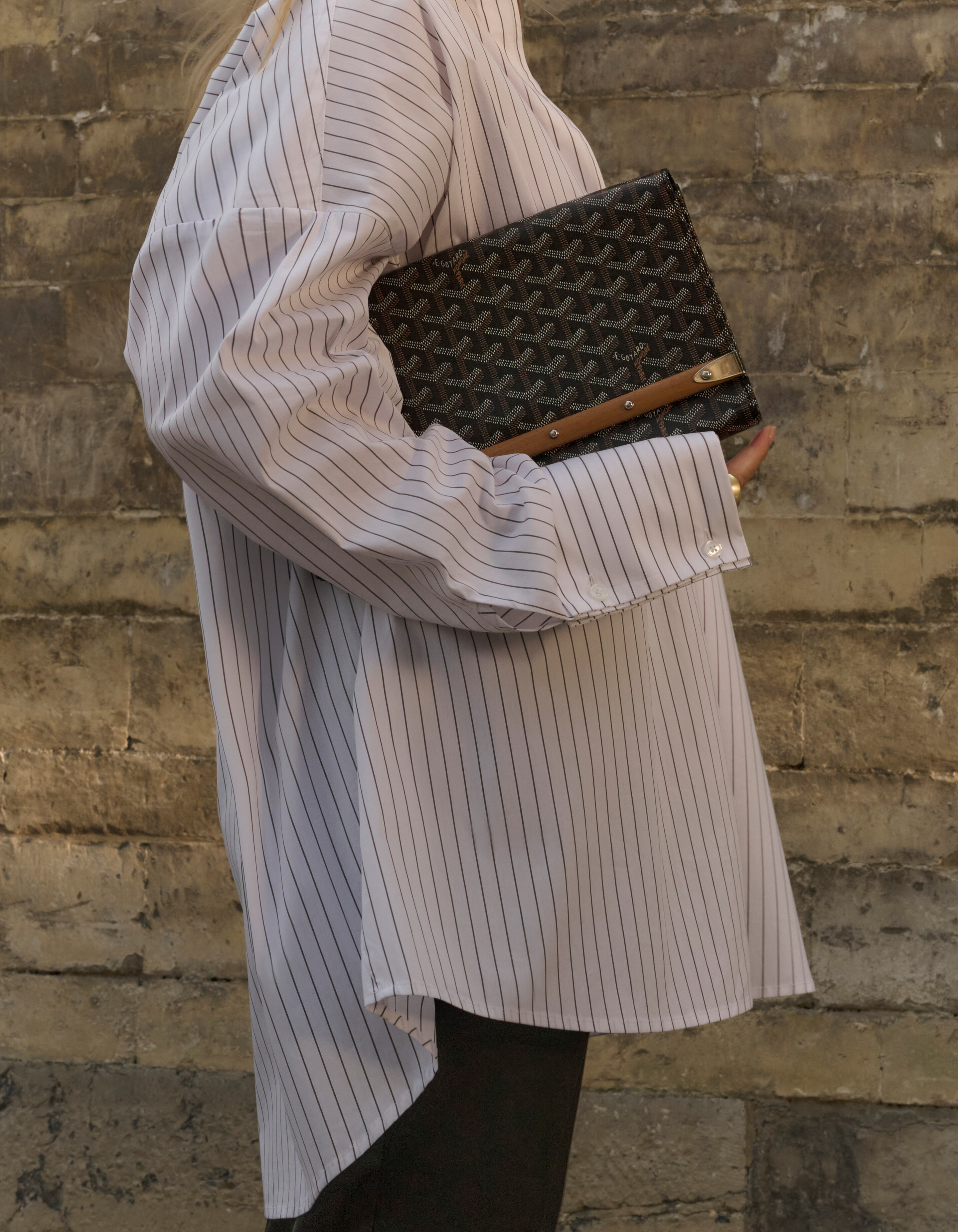 Pinstripe Blouse Wit By Lonneke SHOEBY WOMEN