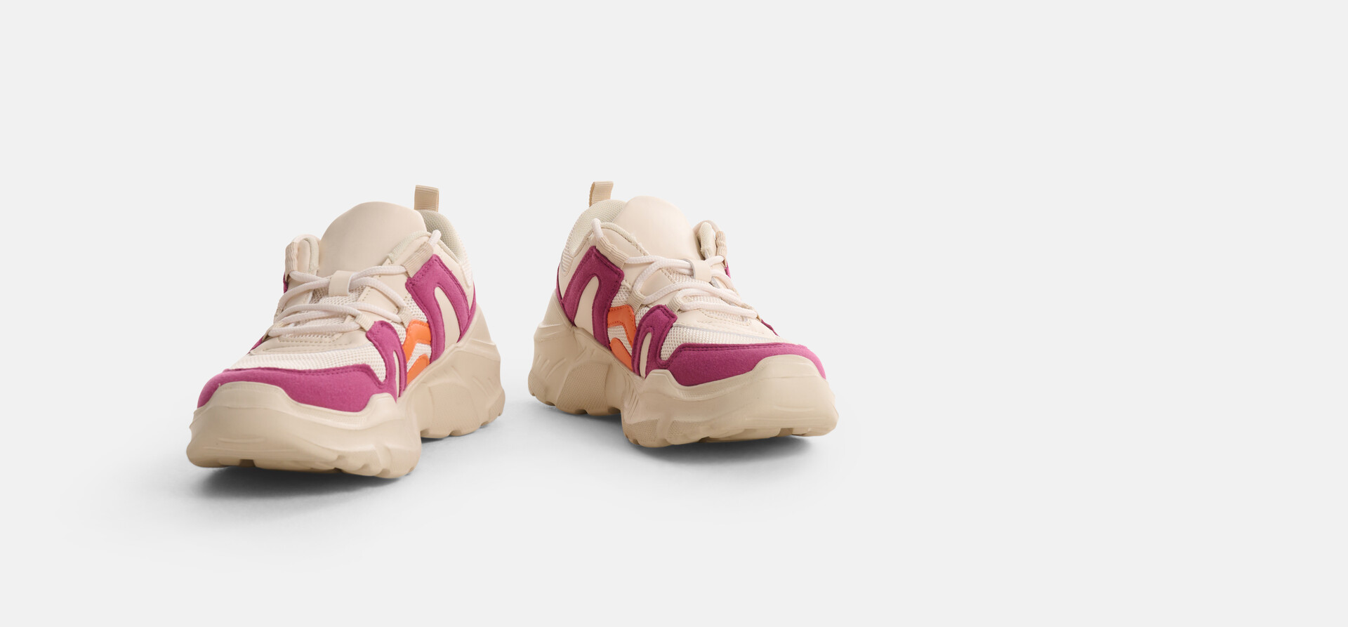 Colourblock Sneaker Gebroken Wit SHOEBY SHOES