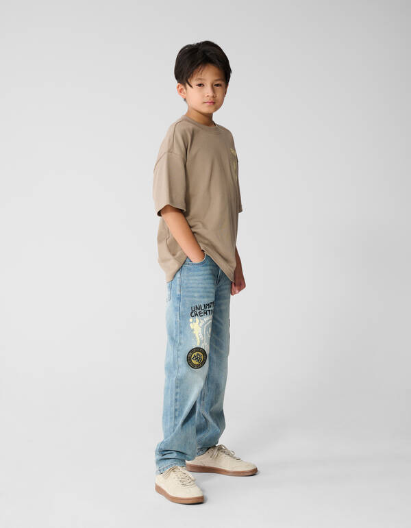 Artwork Straight Fit Jeans Blauw SHOEBY WOMEN