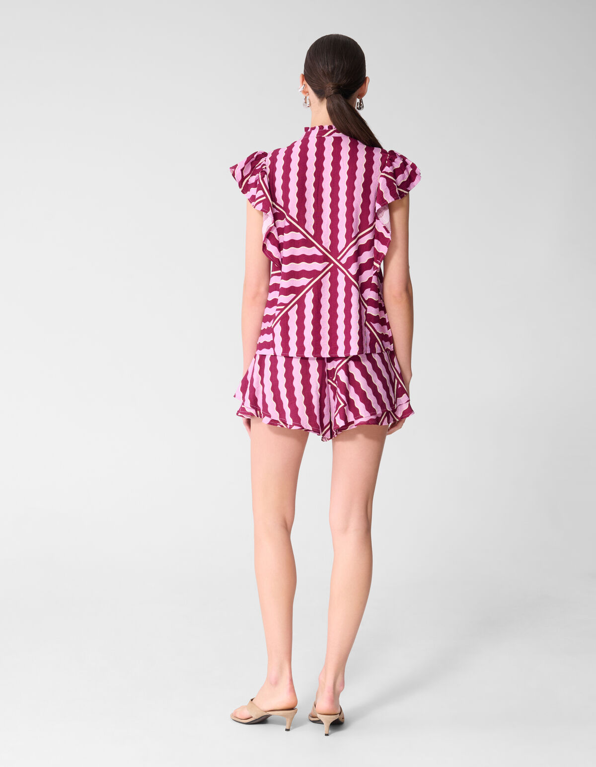 Wavy Printed Top Roze/Paars SHOEBY WOMEN