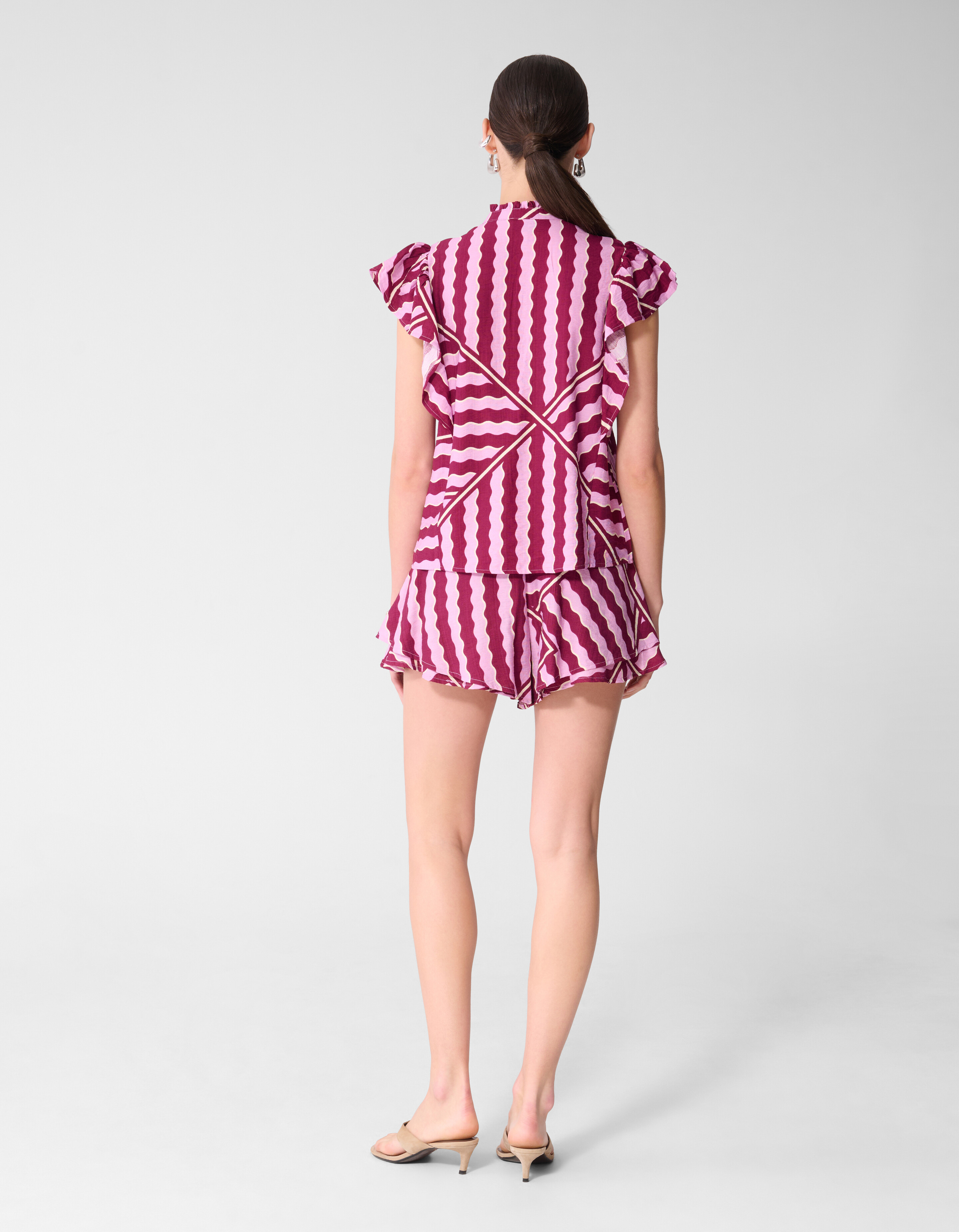 Wavy Printed Top Roze/Paars SHOEBY WOMEN