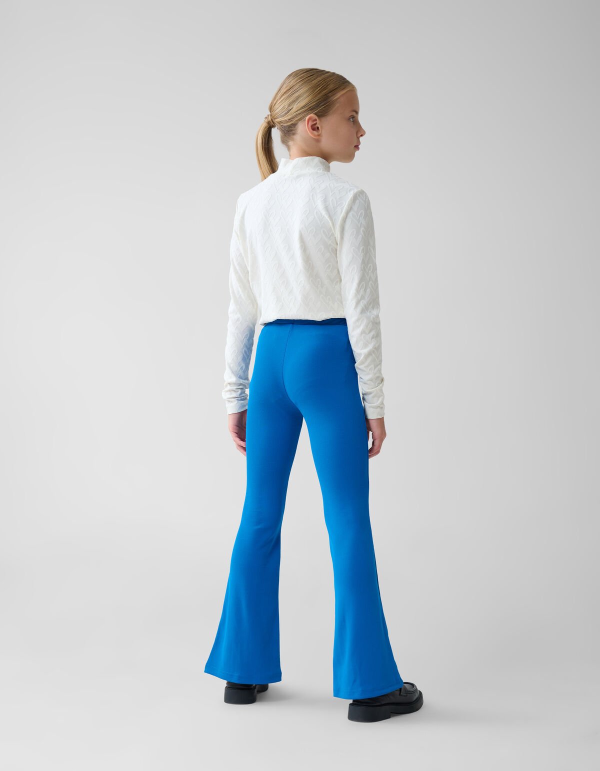 Rib Flared Legging Blauw SHOEBY GIRLS