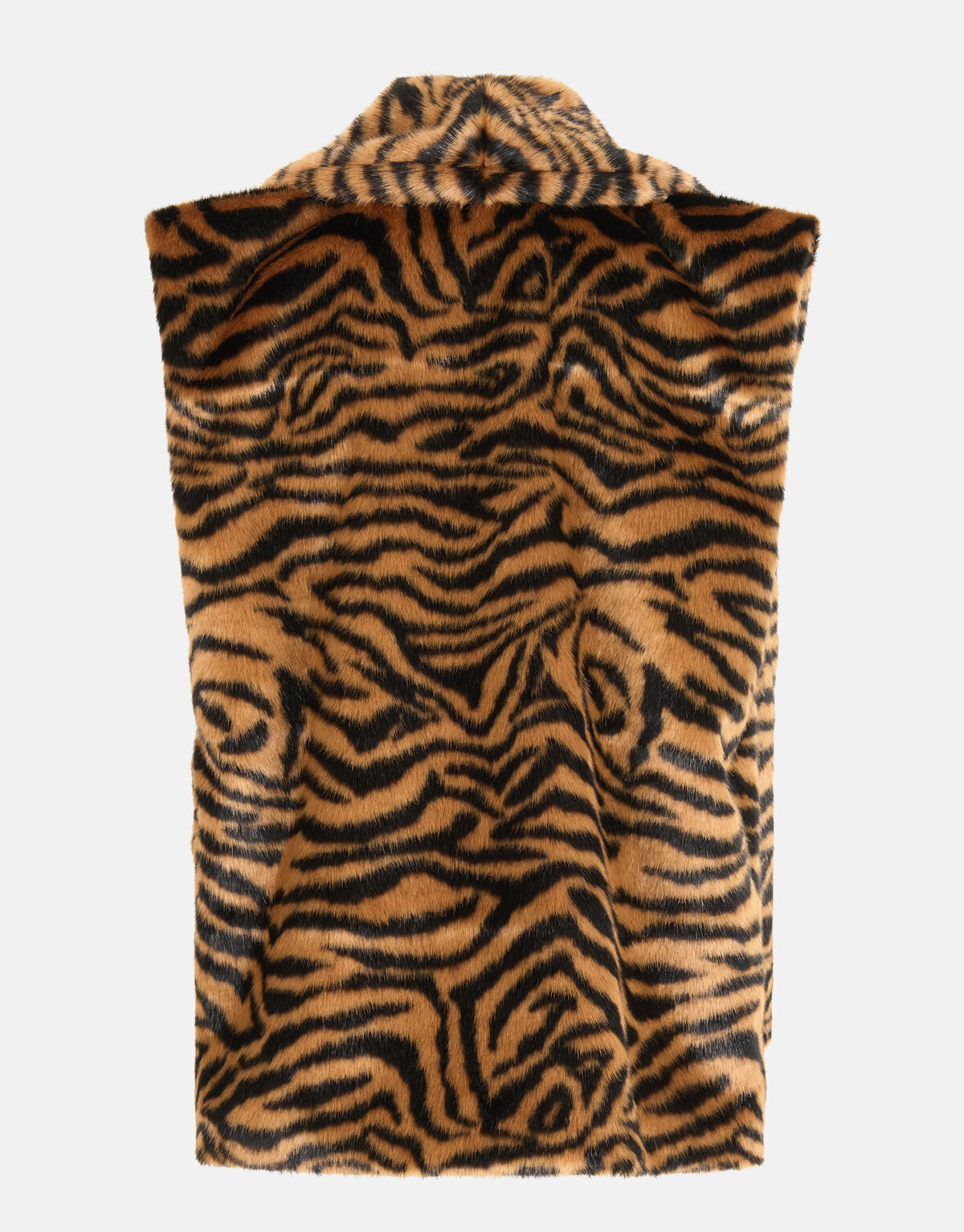 Tijgerprint Faux Fur Gilet Bruin SHOEBY WOMEN