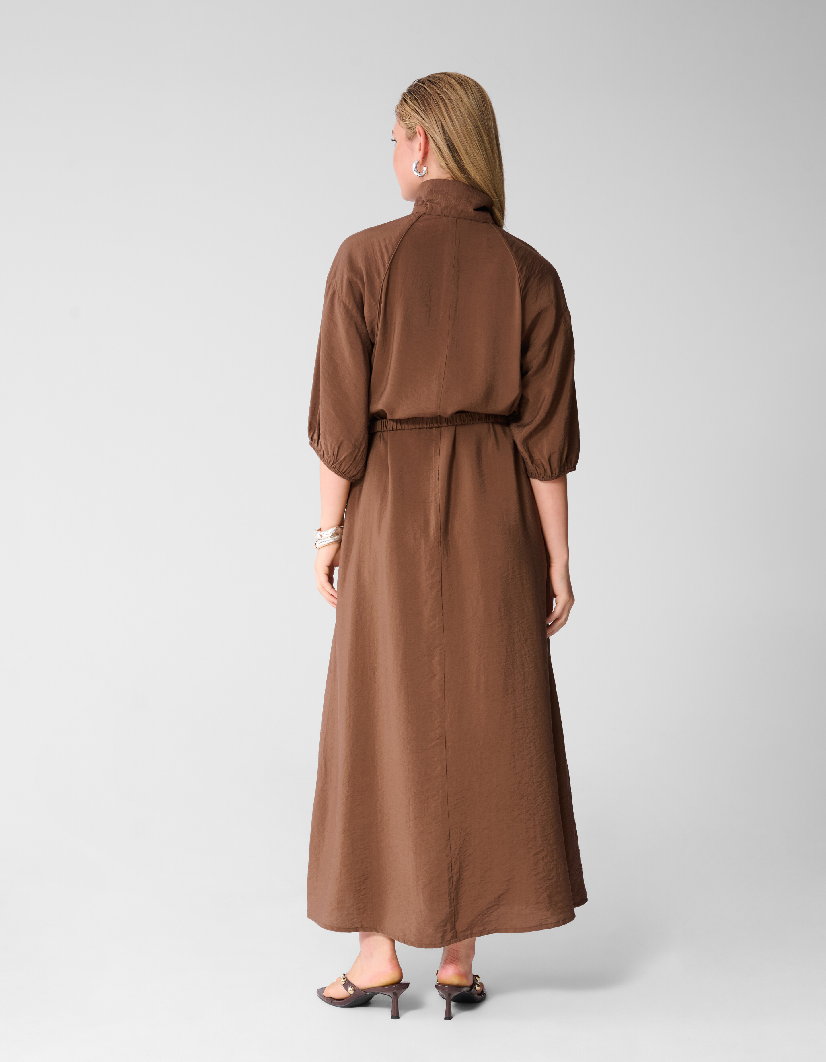 Sporty Tracksuit Maxi Jurk Bruin SHOEBY WOMEN