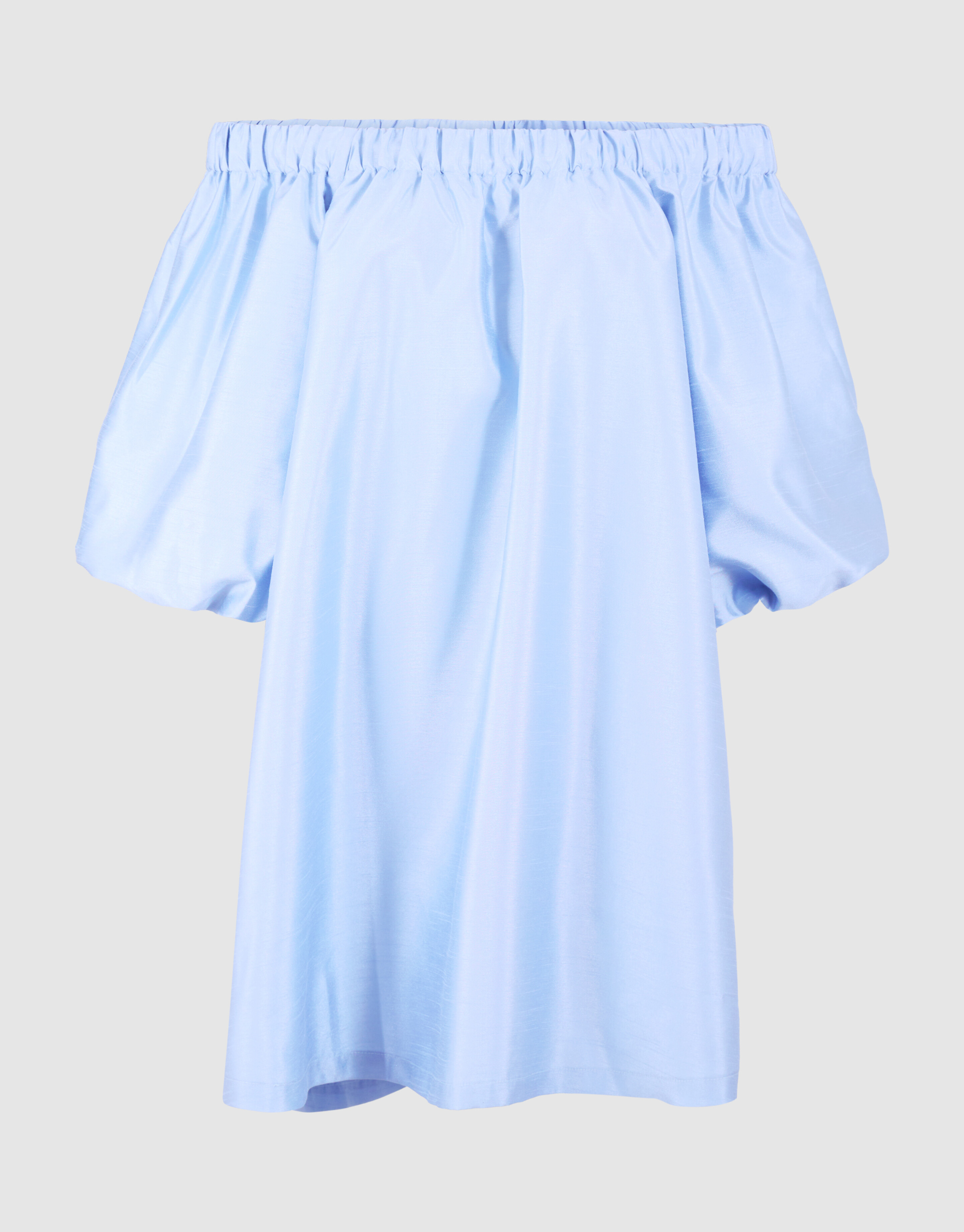 Shiny Off Shoulder Mini Jurk Lichtblauw SHOEBY WOMEN