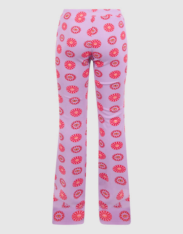 Printed Rib Flared Legging Lichtpaars SHOEBY GIRLS