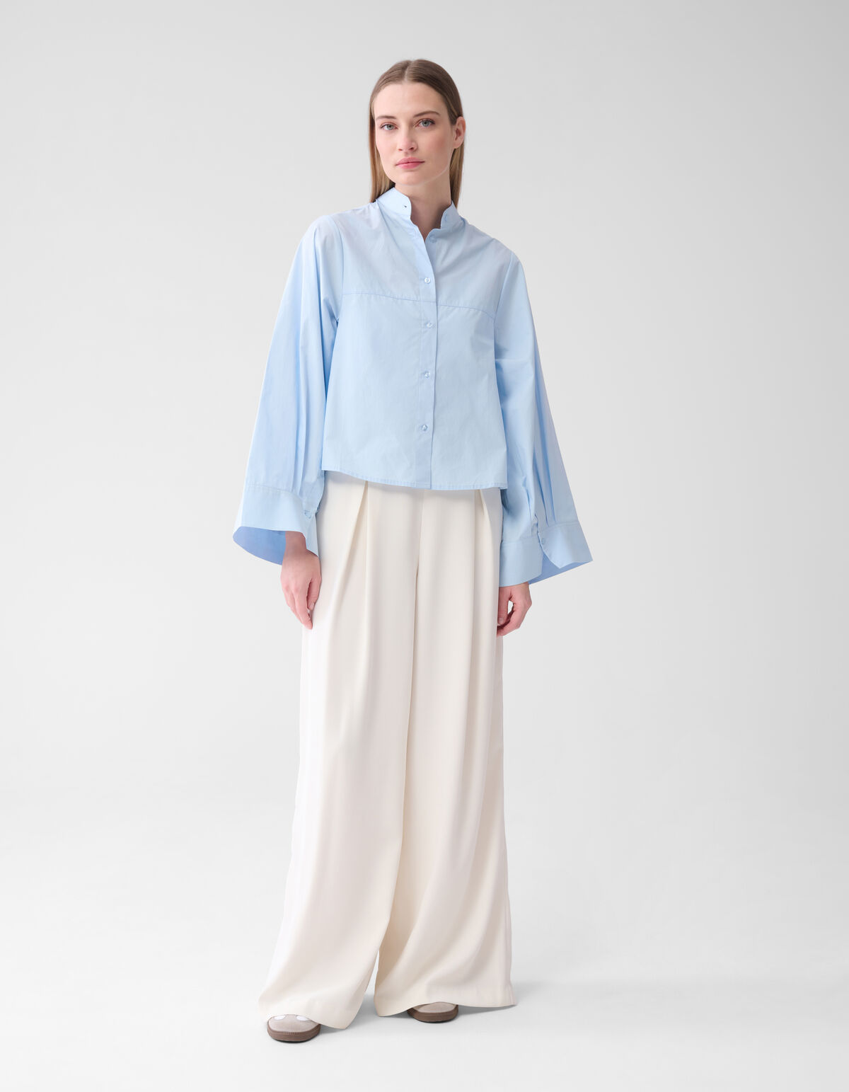 Crepe Wide Leg Broek Gebroken Wit By Lonneke SHOEBY WOMEN