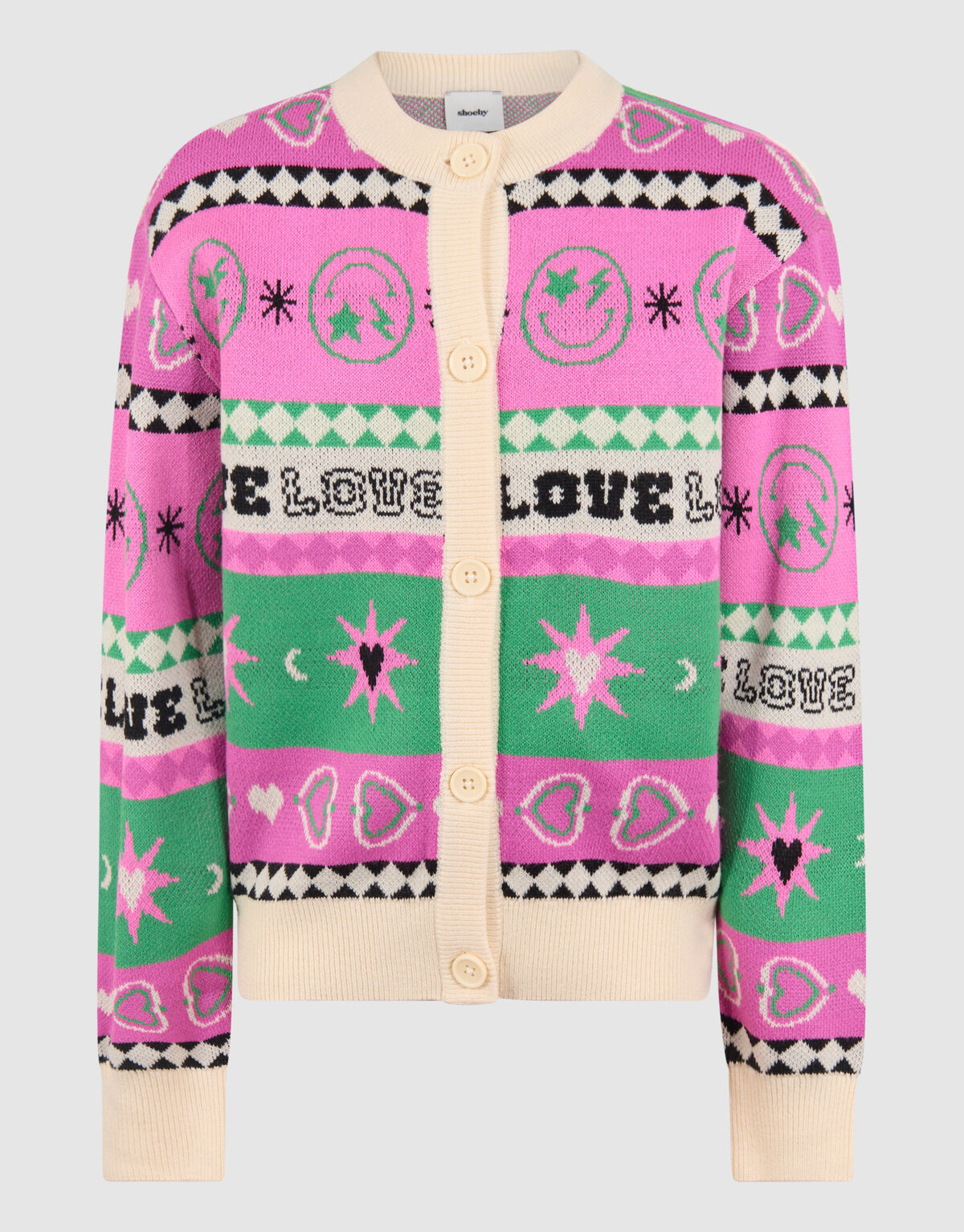 Printed Vest Gebroken Wit SHOEBY GIRLS