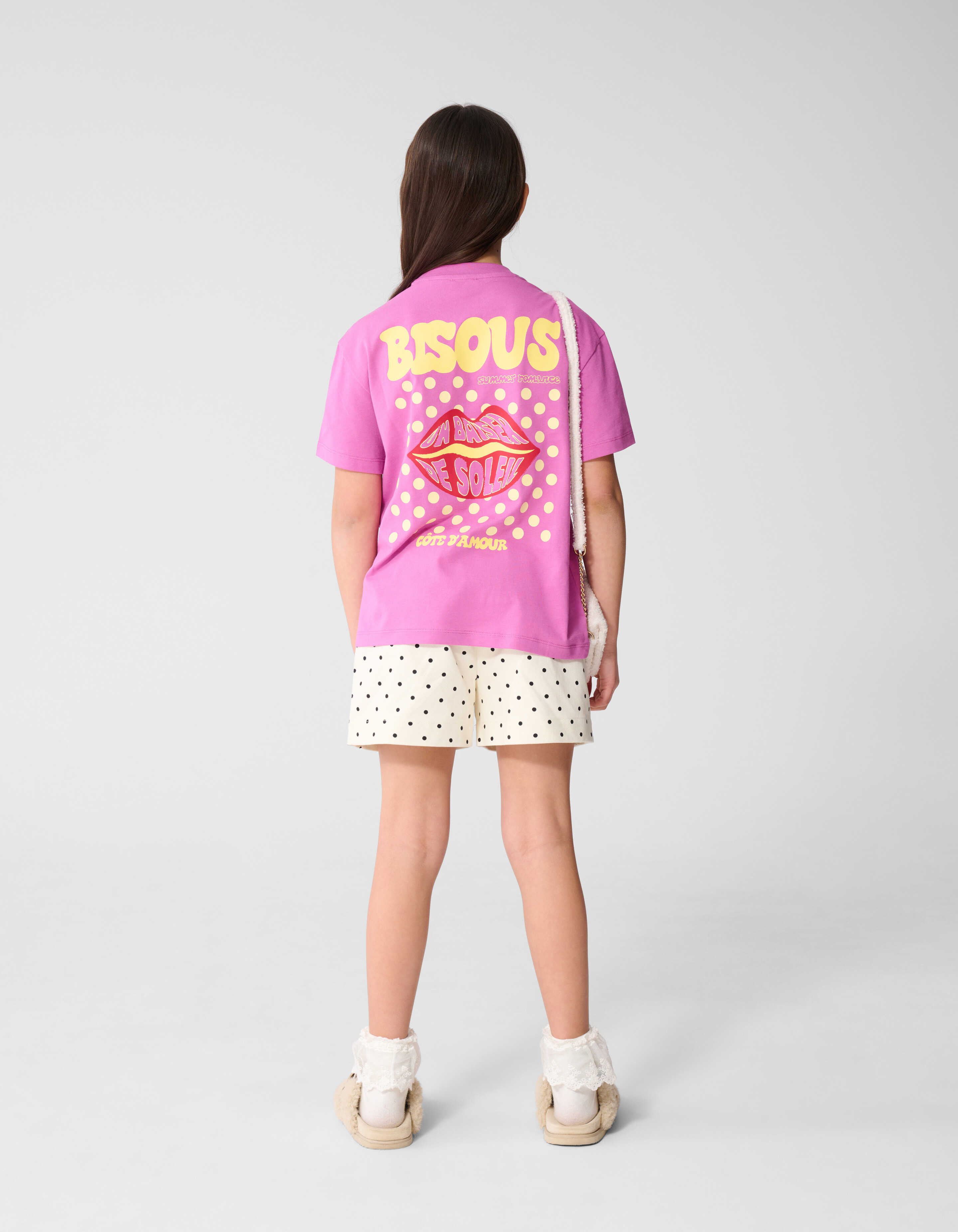 Bisous Artwork T-shirt Paars SHOEBY GIRLS