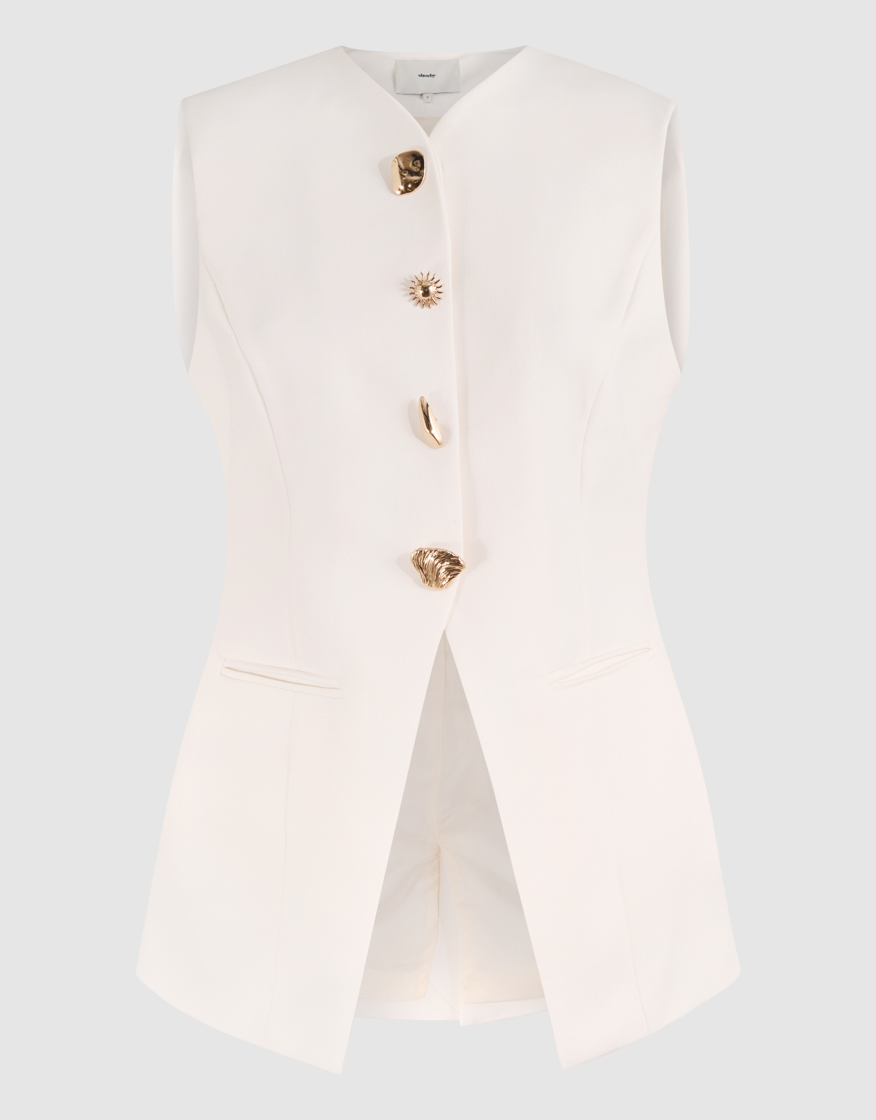 Zandloper Gilet Gebroken Wit SHOEBY WOMEN