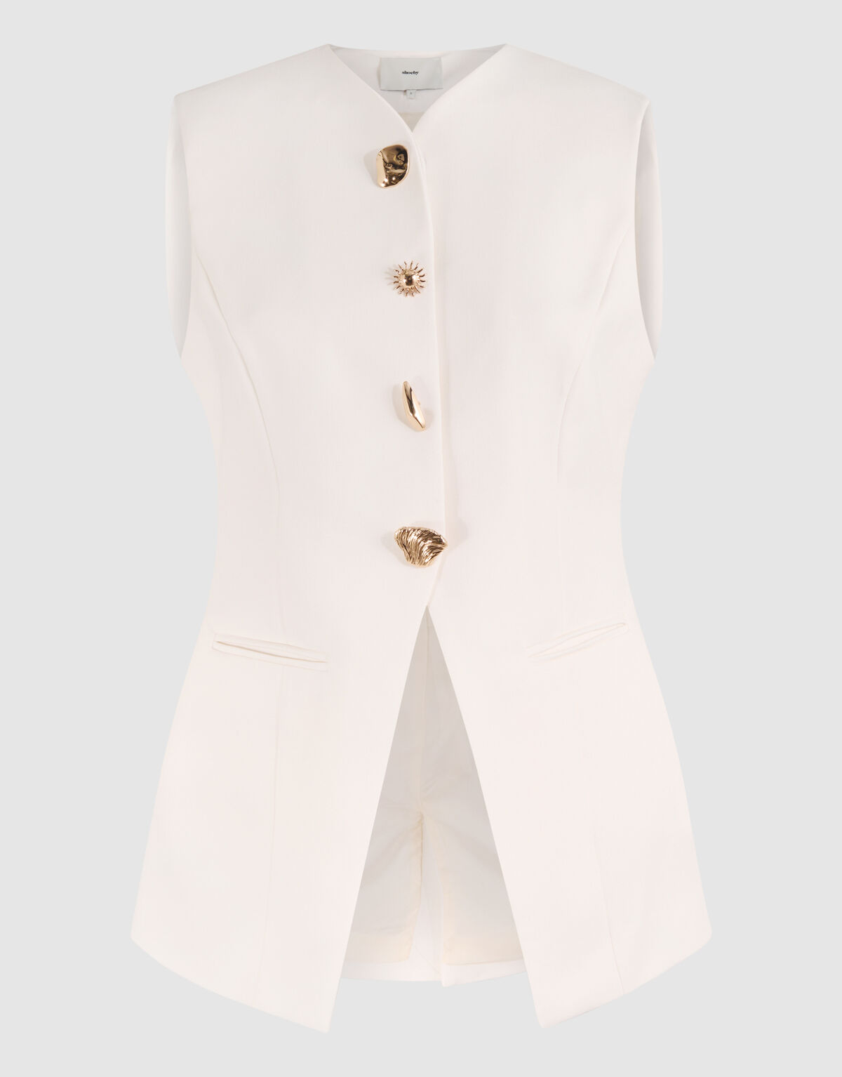 Zandloper Gilet Gebroken Wit SHOEBY WOMEN