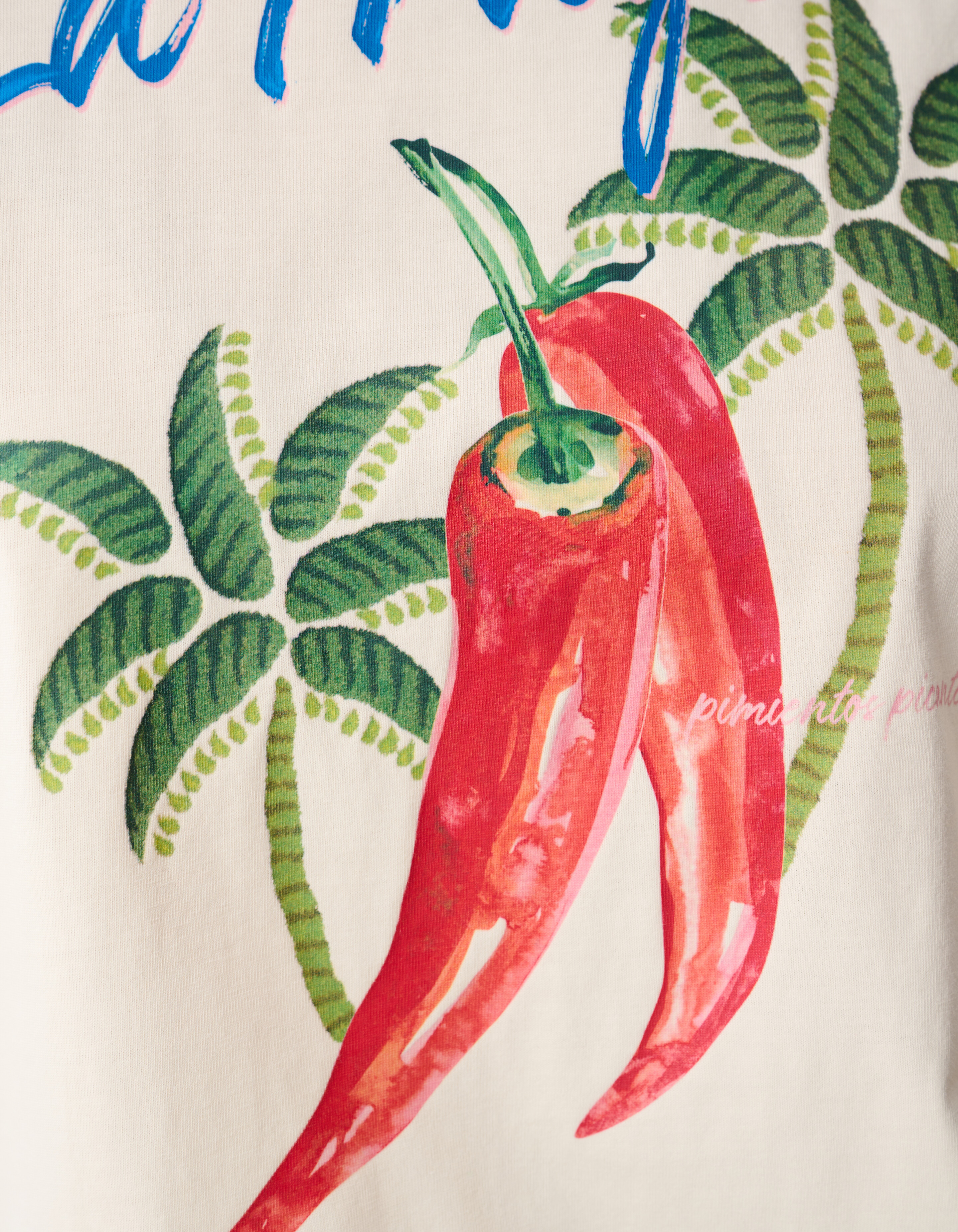 Oversized Peper Artwork T-shirt Gebroken Wit SHOEBY WOMEN