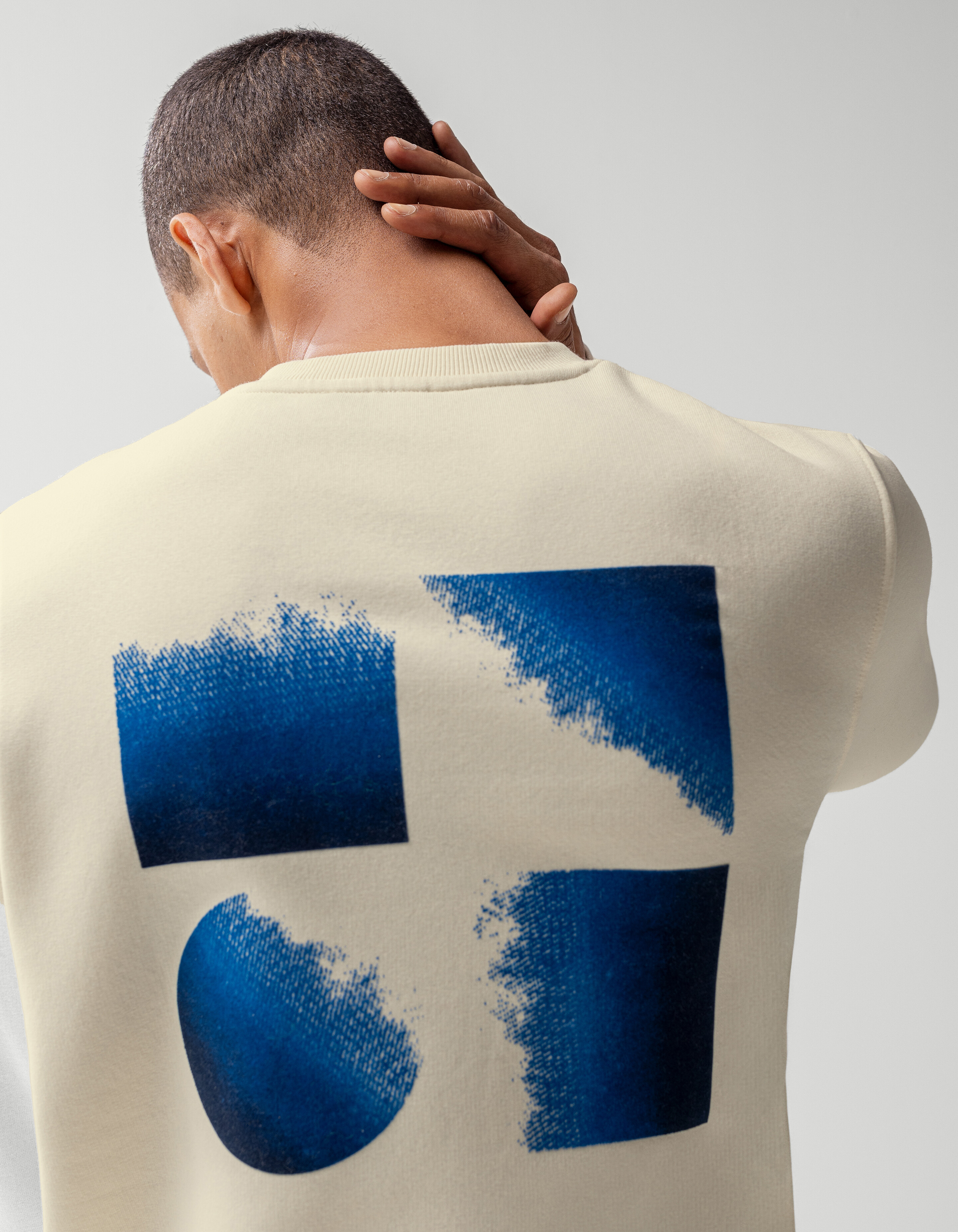 Flock Artwork Sweater Gebroken Wit SHOEBY MEN