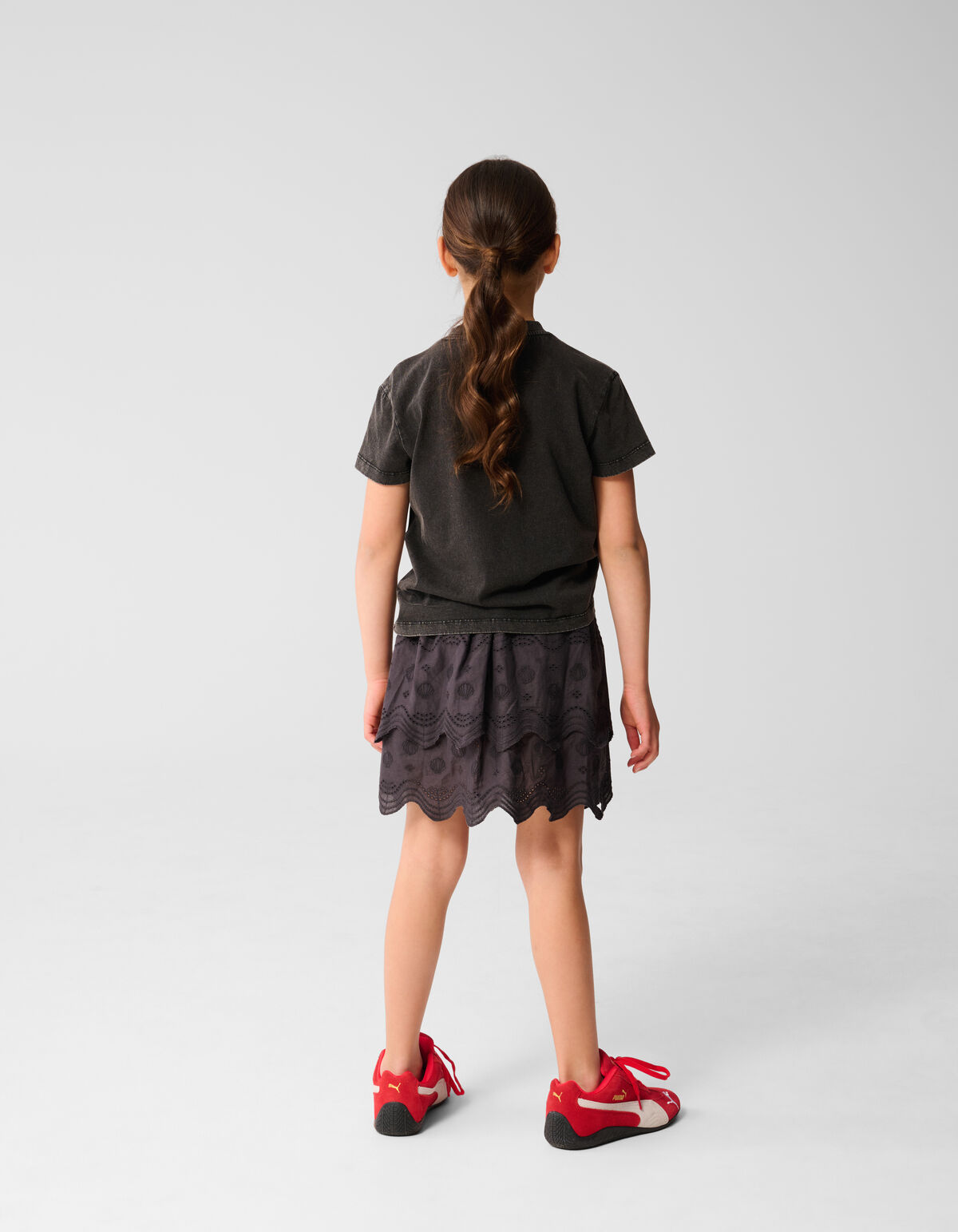 Patch T-shirt Donkergrijs SHOEBY GIRLS