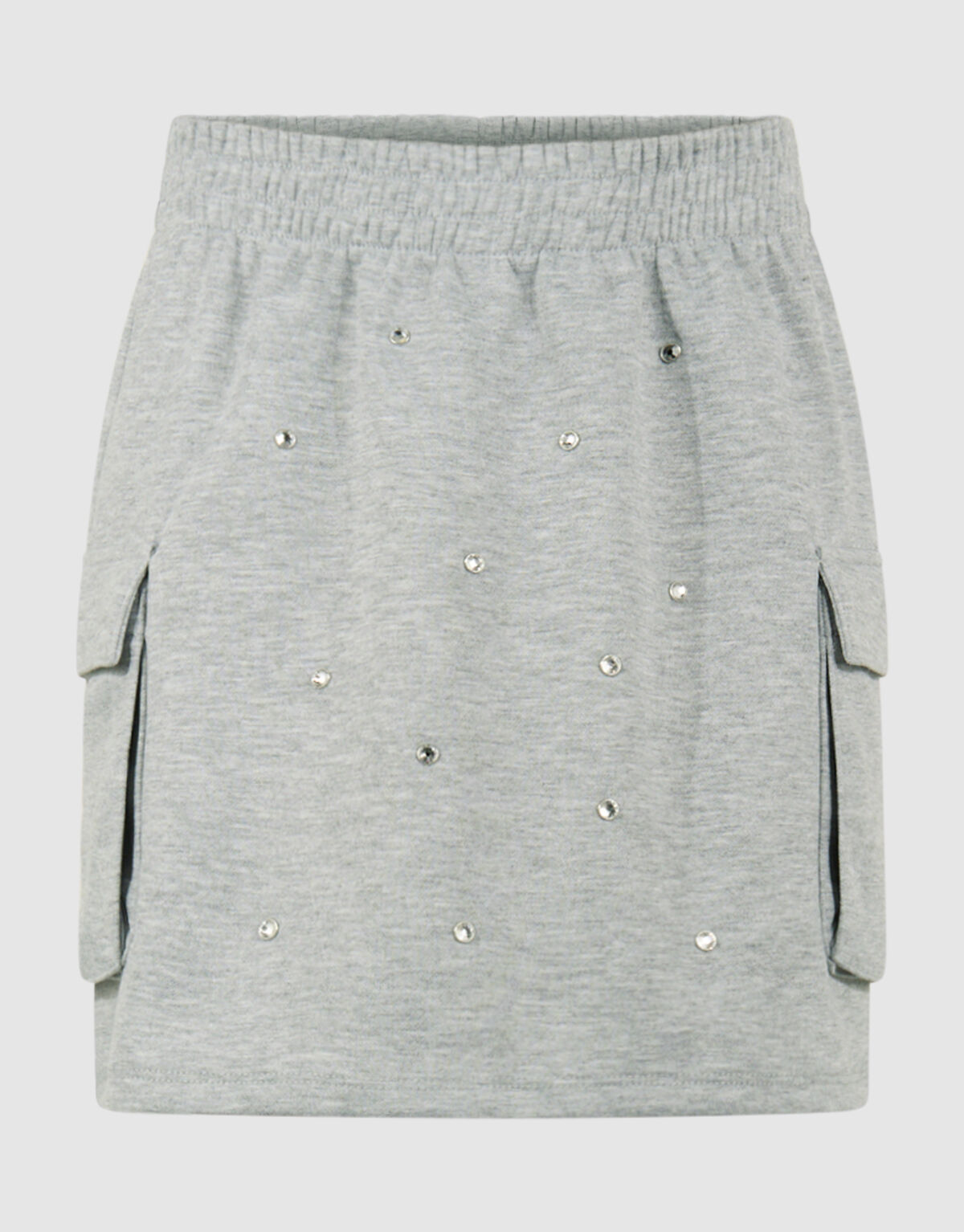 Strass Cargo Mini Rok Lichtgrijs SHOEBY GIRLS