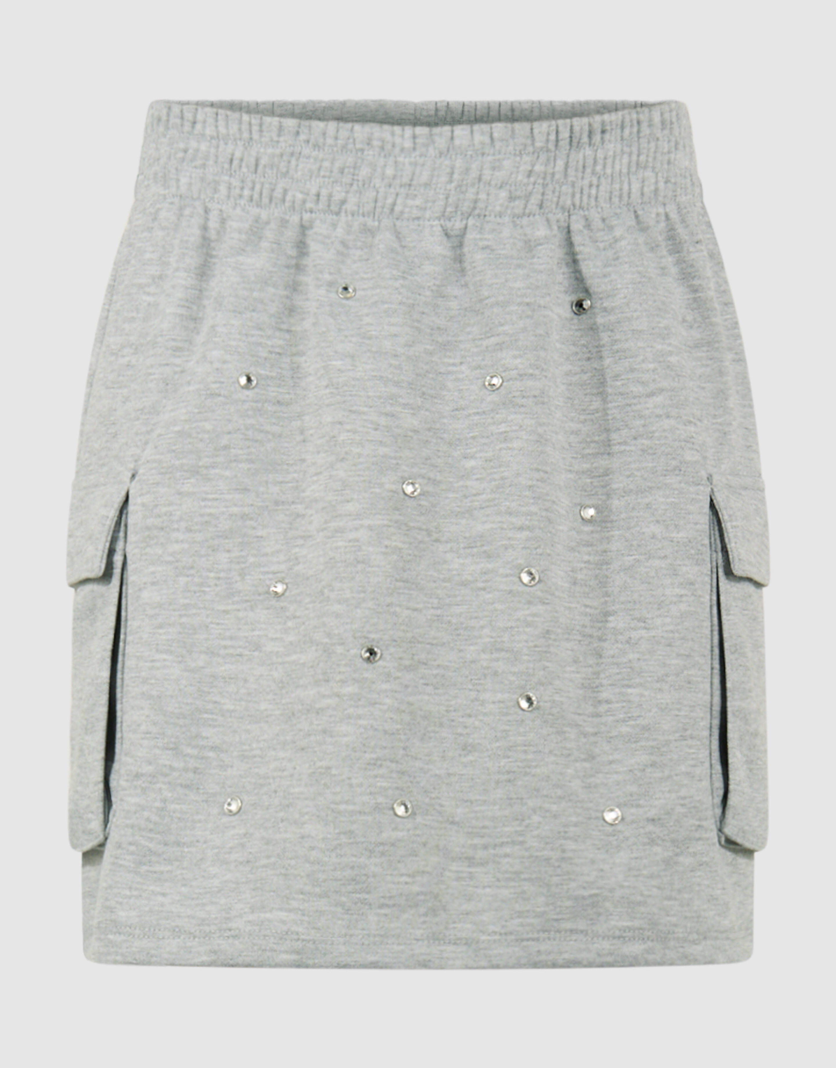 Strass Cargo Mini Rok Lichtgrijs SHOEBY GIRLS