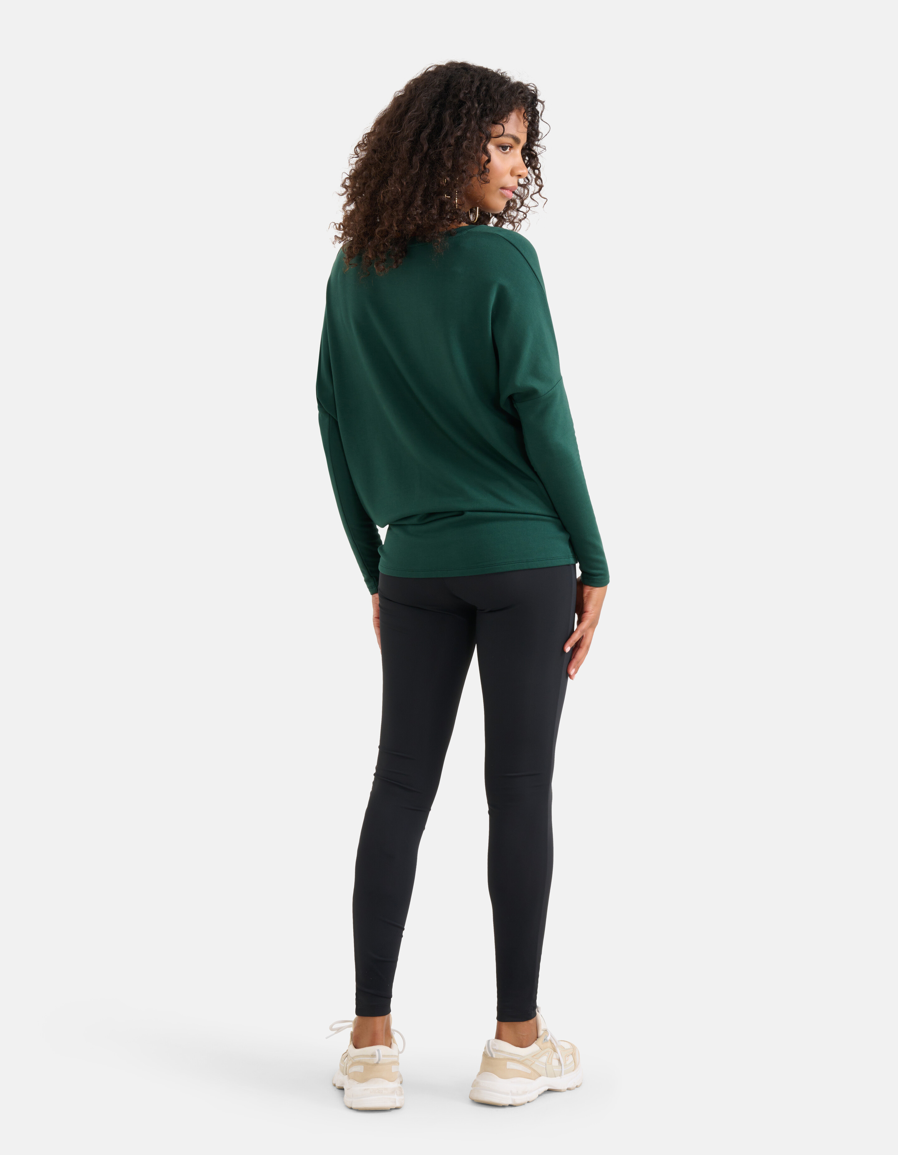 Basis Oversized Top Donkergroen SHOEBY WOMEN