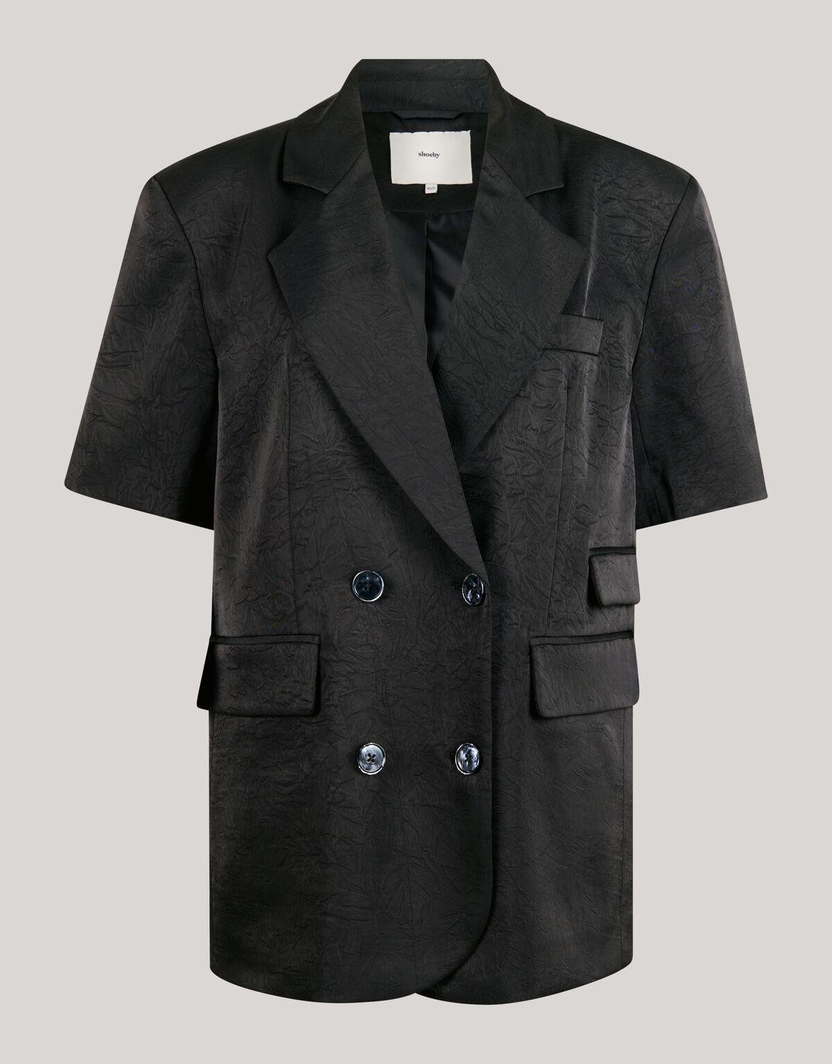 Oversized Blazer Korte Mouw Zwart SHOEBY WOMEN