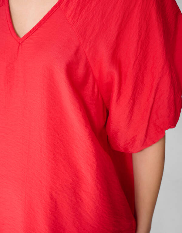 V-hals Mini Jurk Rood SHOEBY WOMEN