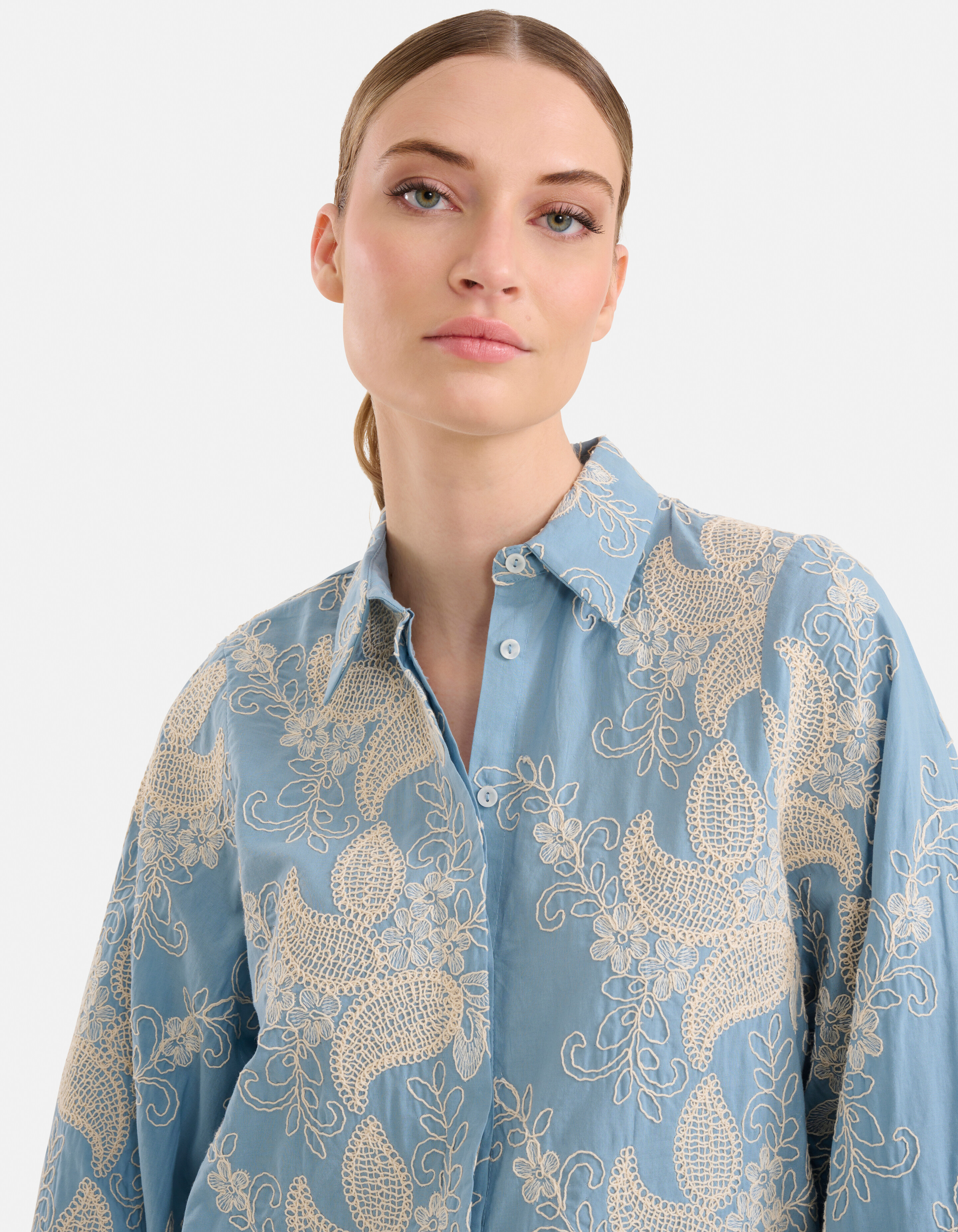 Embroidery Blouse Blauw By Mieke SHOEBY WOMEN