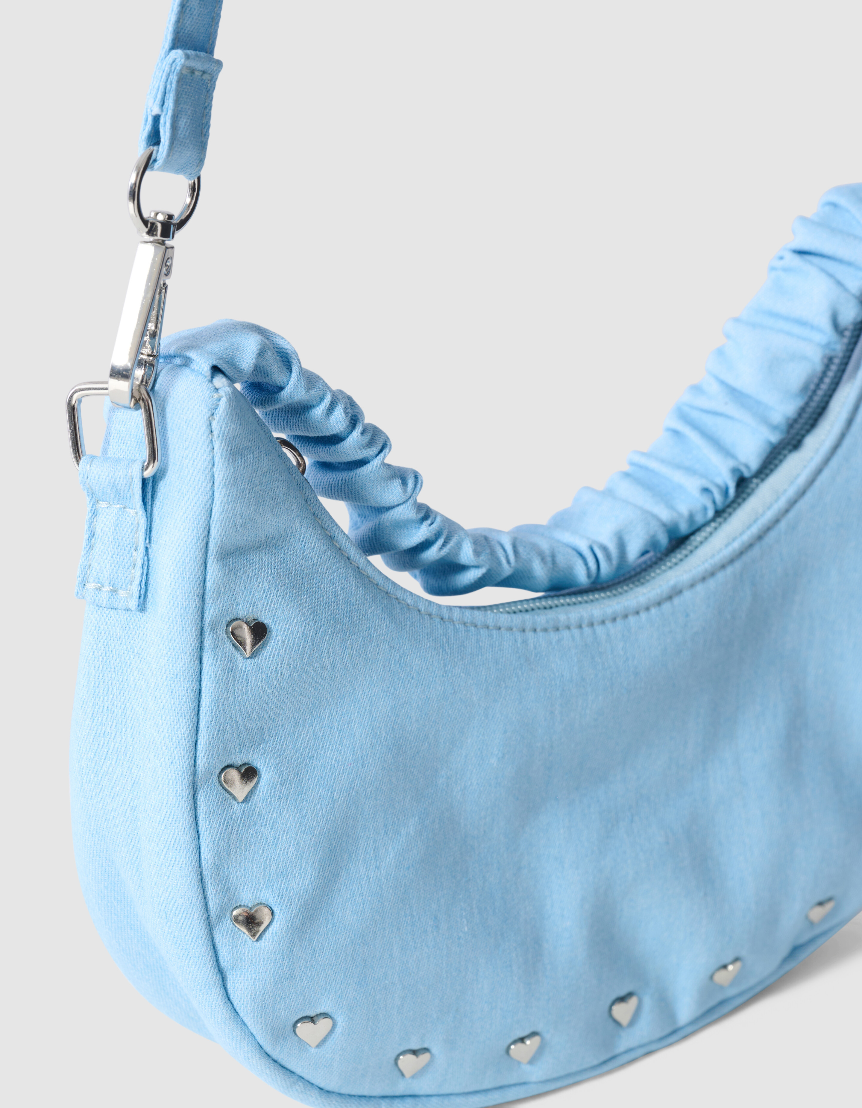 Studded Denim Tas Lichtblauw SHOEBY ACCESSOIRES