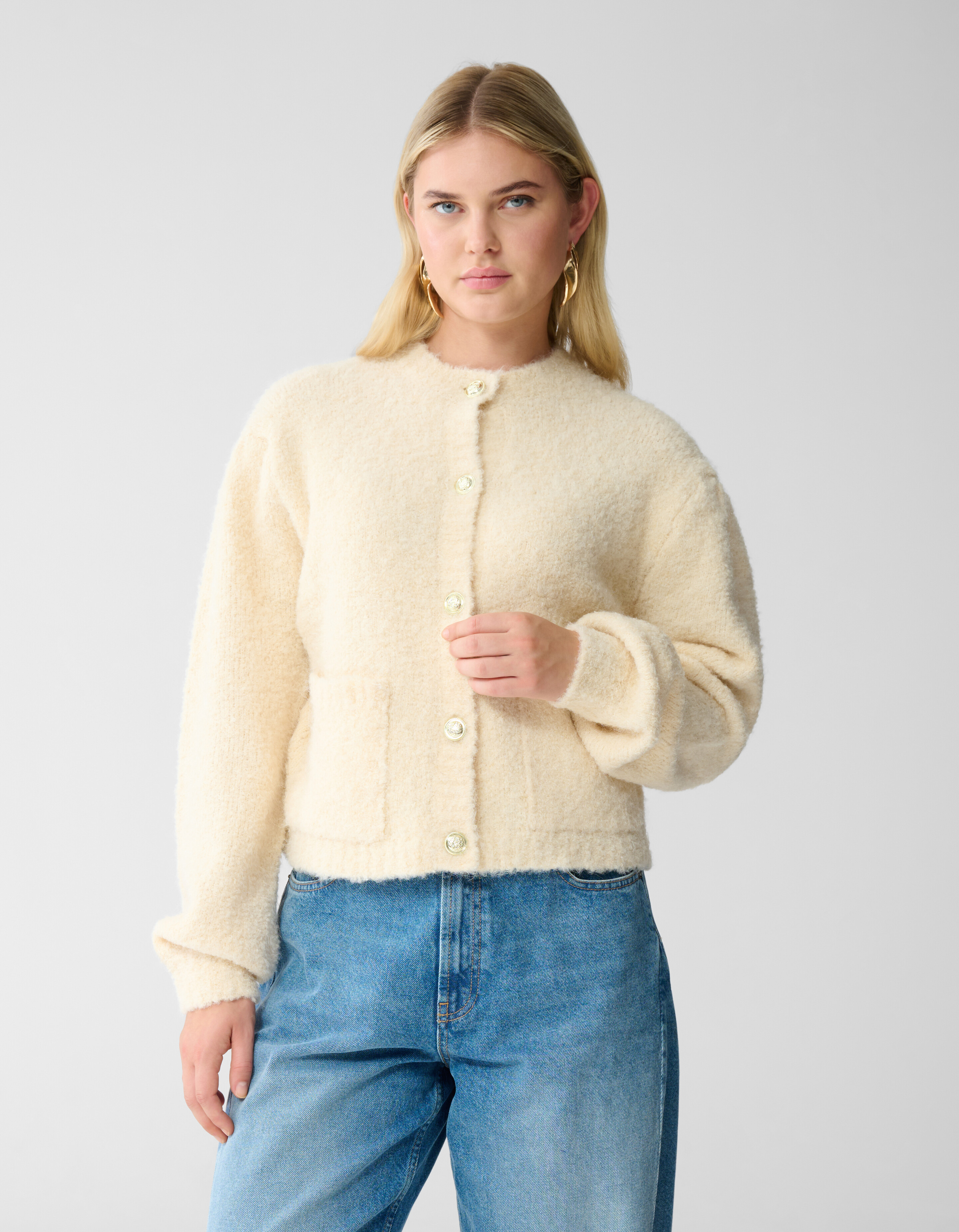Teddy Knit Vest Gebroken Wit SHOEBY WOMEN