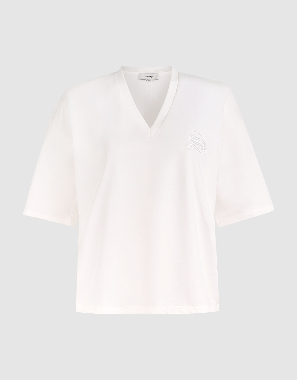 Oversized Logo T-shirt Wit SHOEBY WOMEN