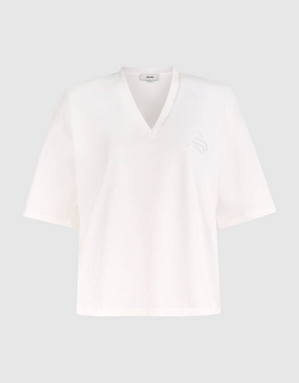 Oversized Logo T-shirt Wit SHOEBY WOMEN