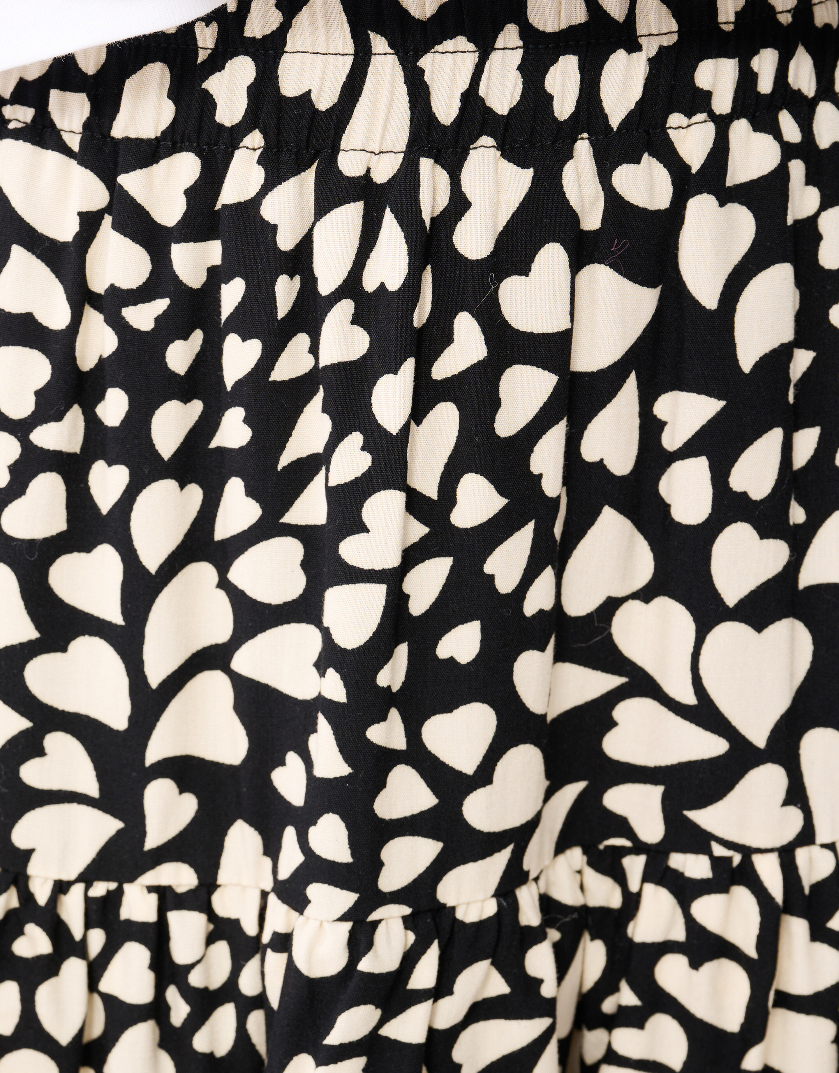 Heart Ruffle Mini Rok Zwart SHOEBY GIRLS