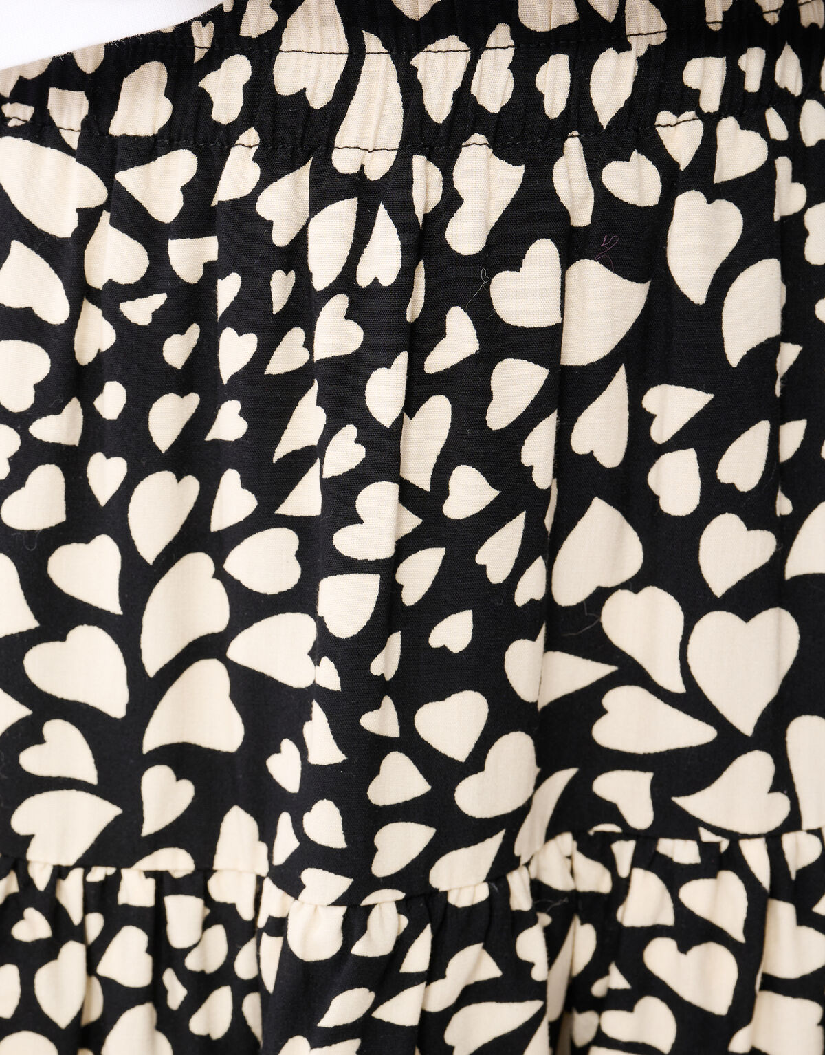 Heart Ruffle Mini Rok Zwart SHOEBY GIRLS