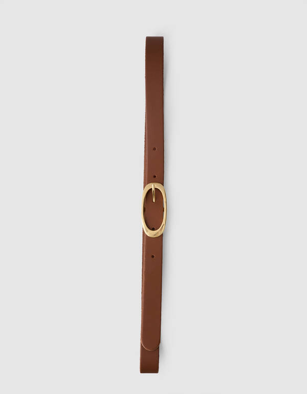 Leren Riem Bruin SHOEBY ACCESSOIRES