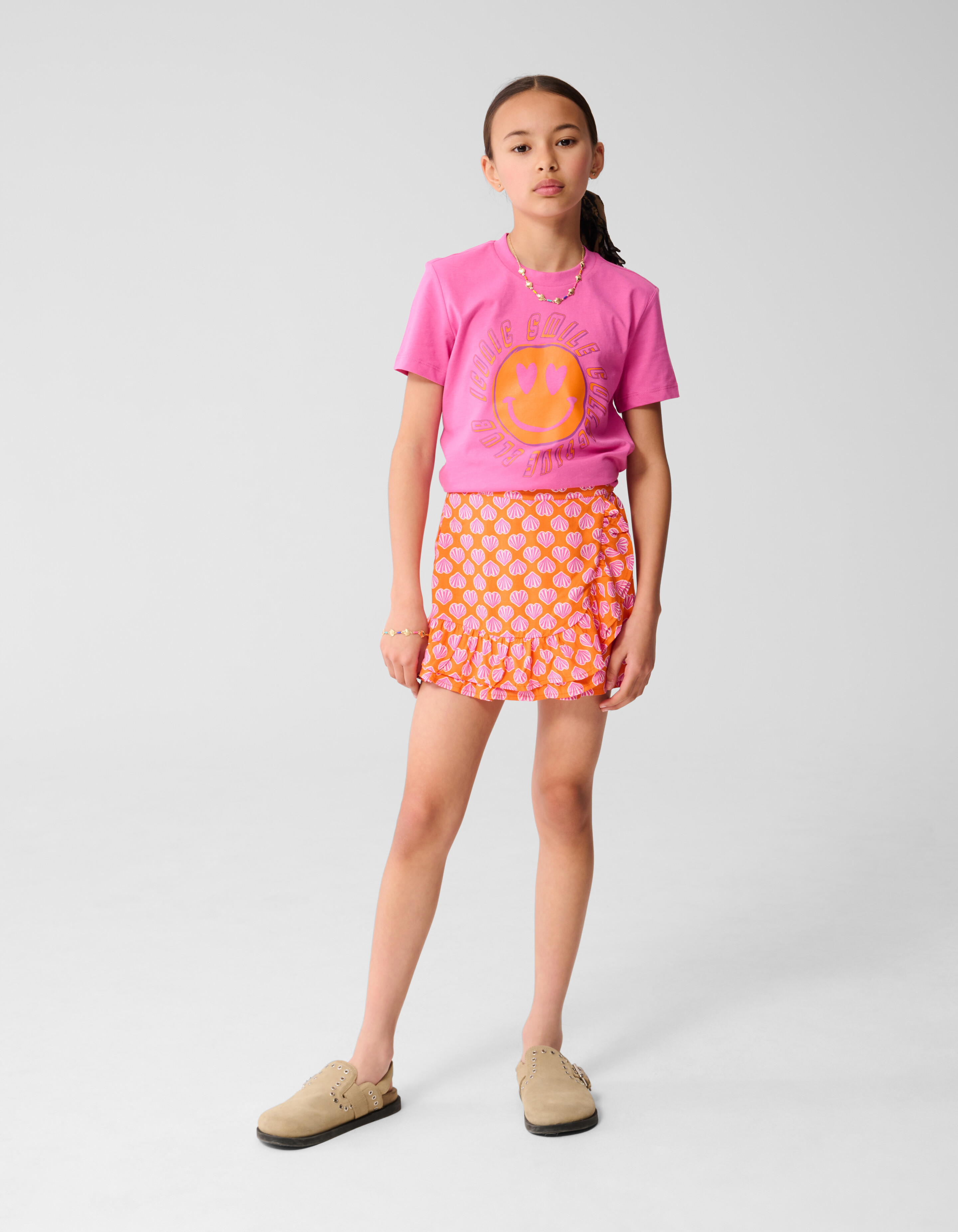 Smile Artwork T-shirt Roze SHOEBY GIRLS