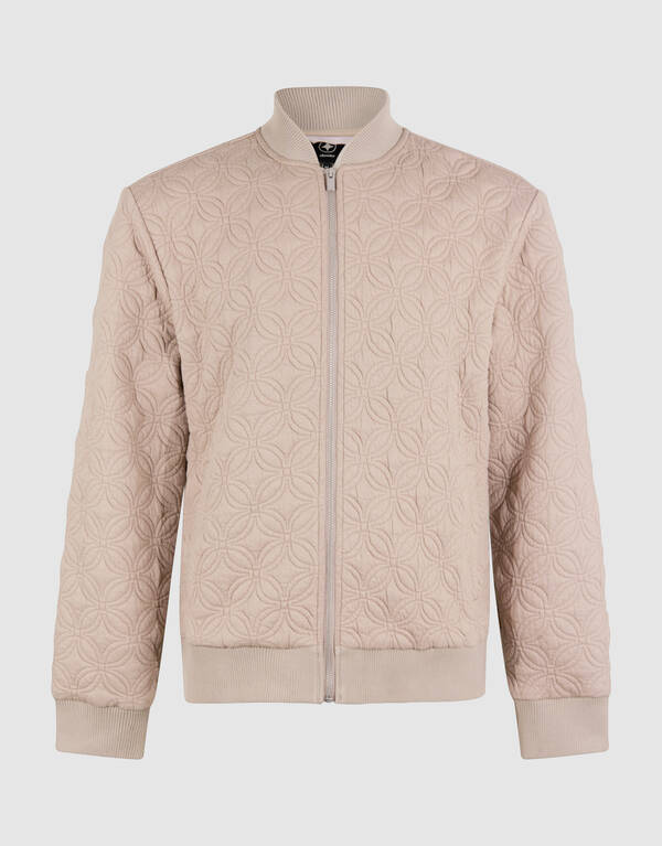 Embroidery Sweat Bomber Jack Lichtbruin SHOEBY MEN