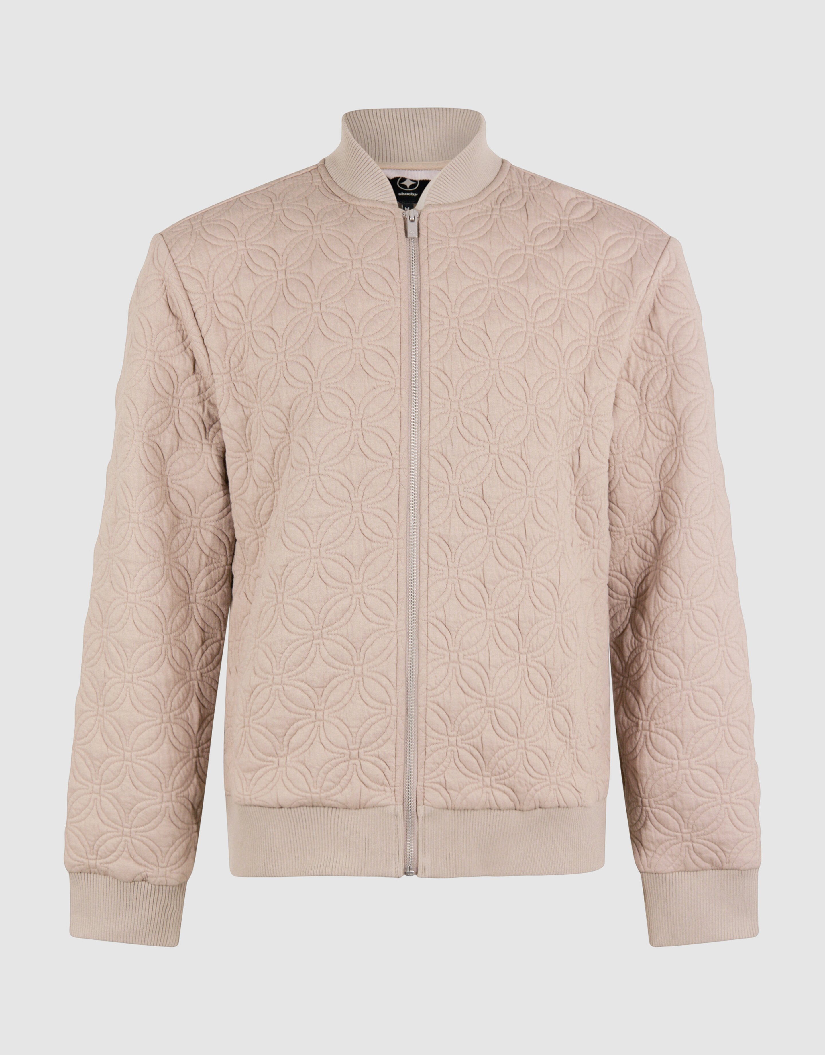 Embroidery Sweat Bomber Jack Lichtbruin SHOEBY MEN