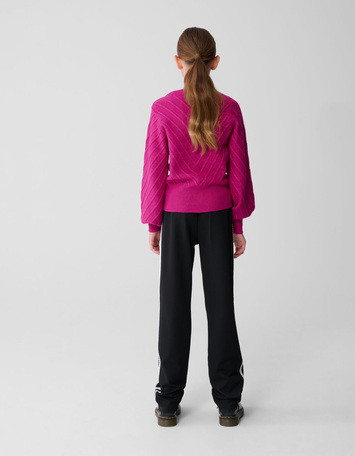 Sporty Wide Leg Broek Zwart SHOEBY GIRLS