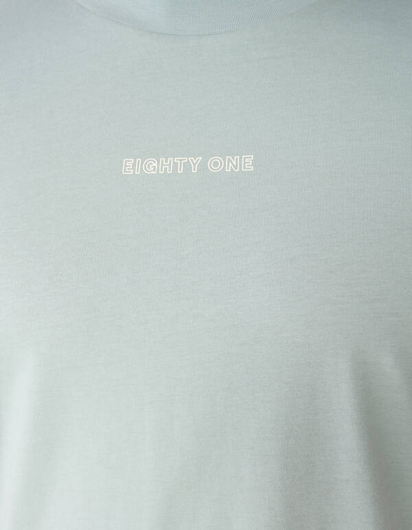 Eighty One Tekst T-shirt Lichtgroen SHOEBY MEN