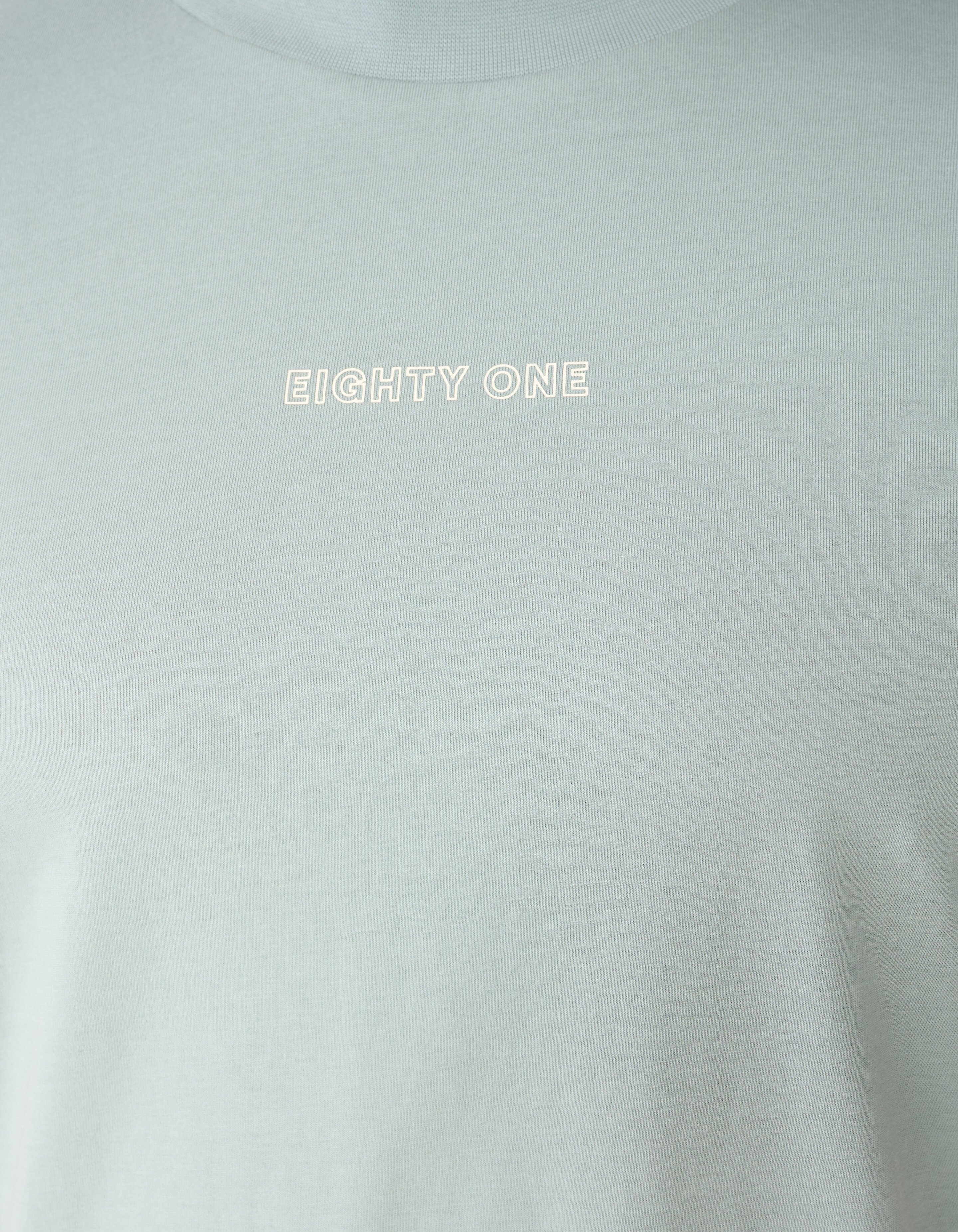 Eighty One Tekst T-shirt Lichtgroen SHOEBY MEN