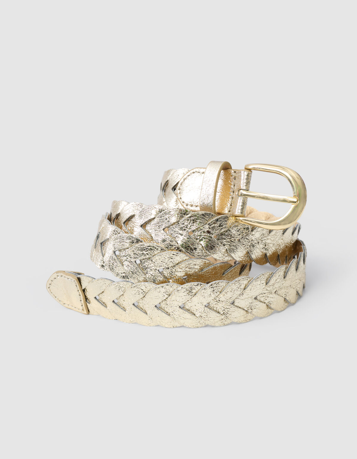 Metallic Gevlochten Riem Goud SHOEBY ACCESSOIRES
