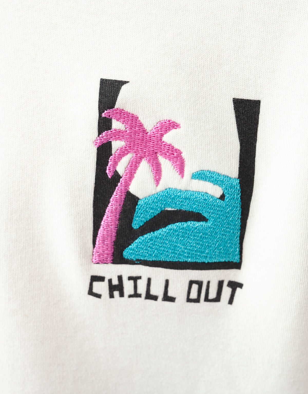 Towling Artwork T-shirt Gebroken Wit SHOEBY BOYS