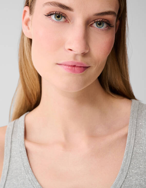 Lurex Shoeby Logo Tanktop Zilver SHOEBY WOMEN