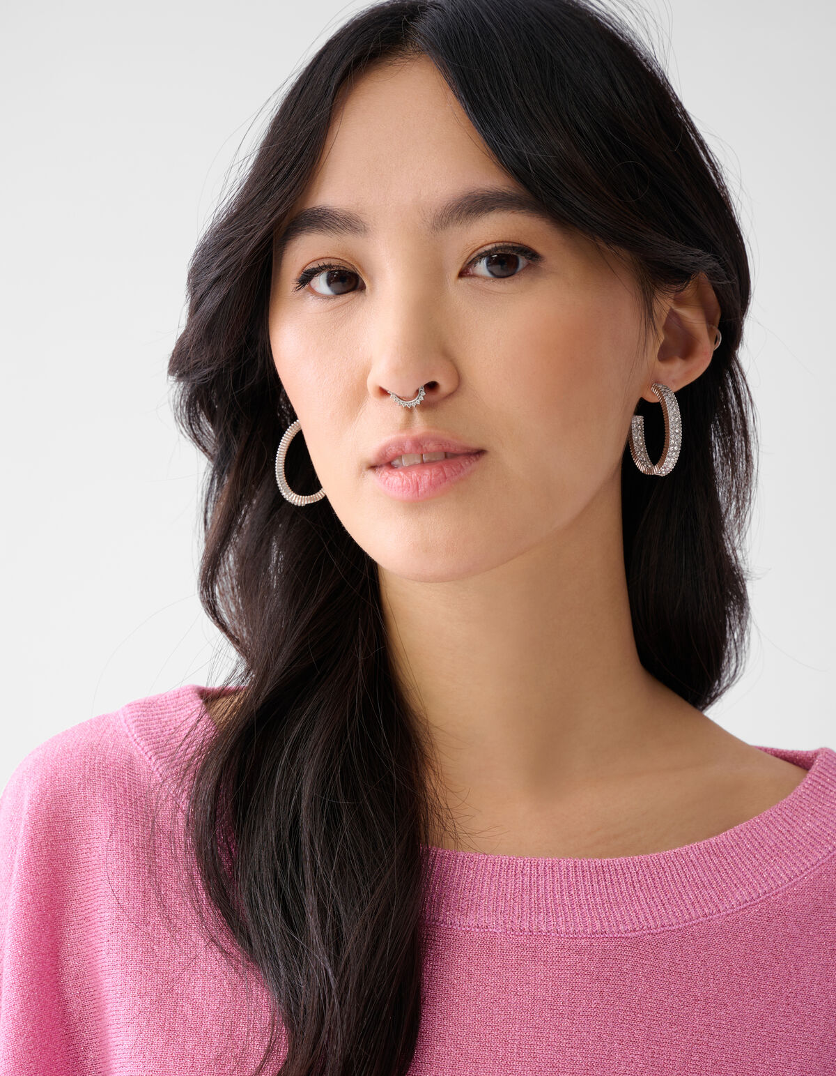 Glitter Vleermuismouwen Trui Roze SHOEBY WOMEN