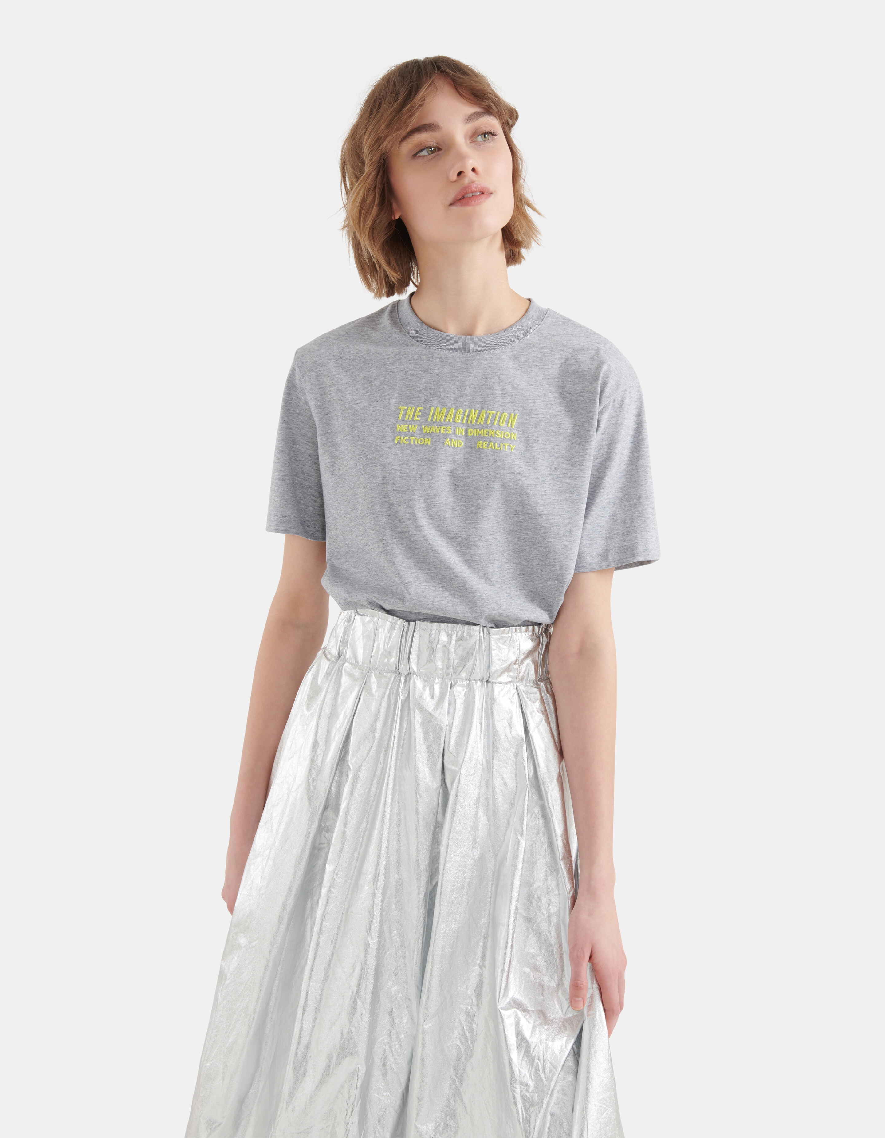 Mini Artwork T-shirt Lichtgrijs SHOEBY WOMEN