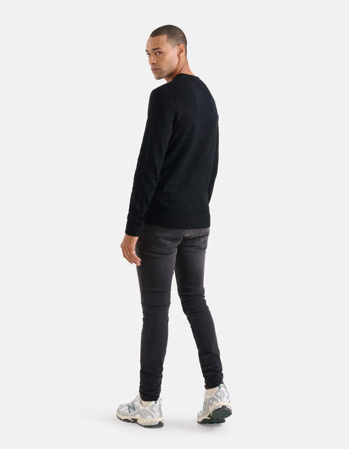 Diagonaal Trui Zwart SHOEBY MEN