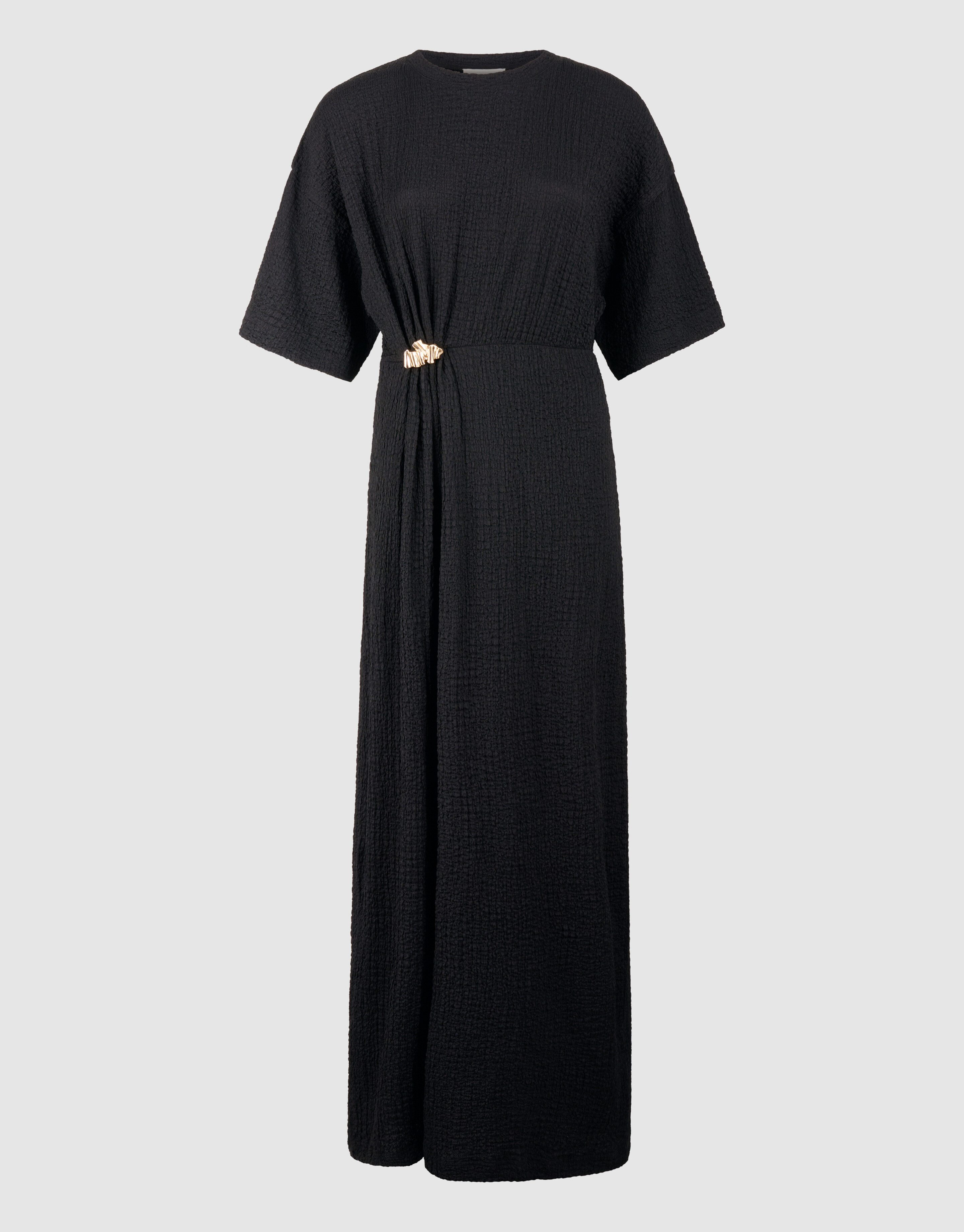 Organic Crinkle Maxi Jurk Zwart SHOEBY WOMEN
