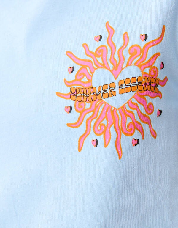 Cool Artwork T-shirt Lichtblauw SHOEBY GIRLS
