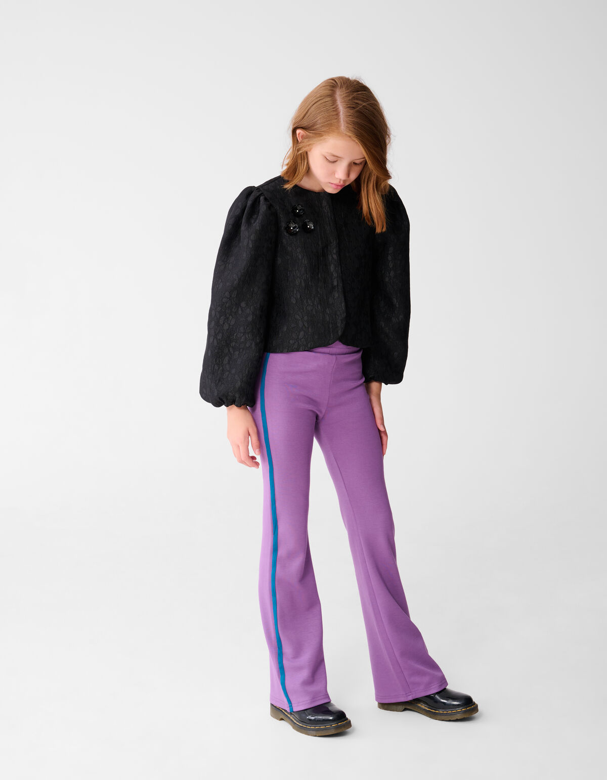 Sporty Flared Broek Donkerpaars SHOEBY GIRLS