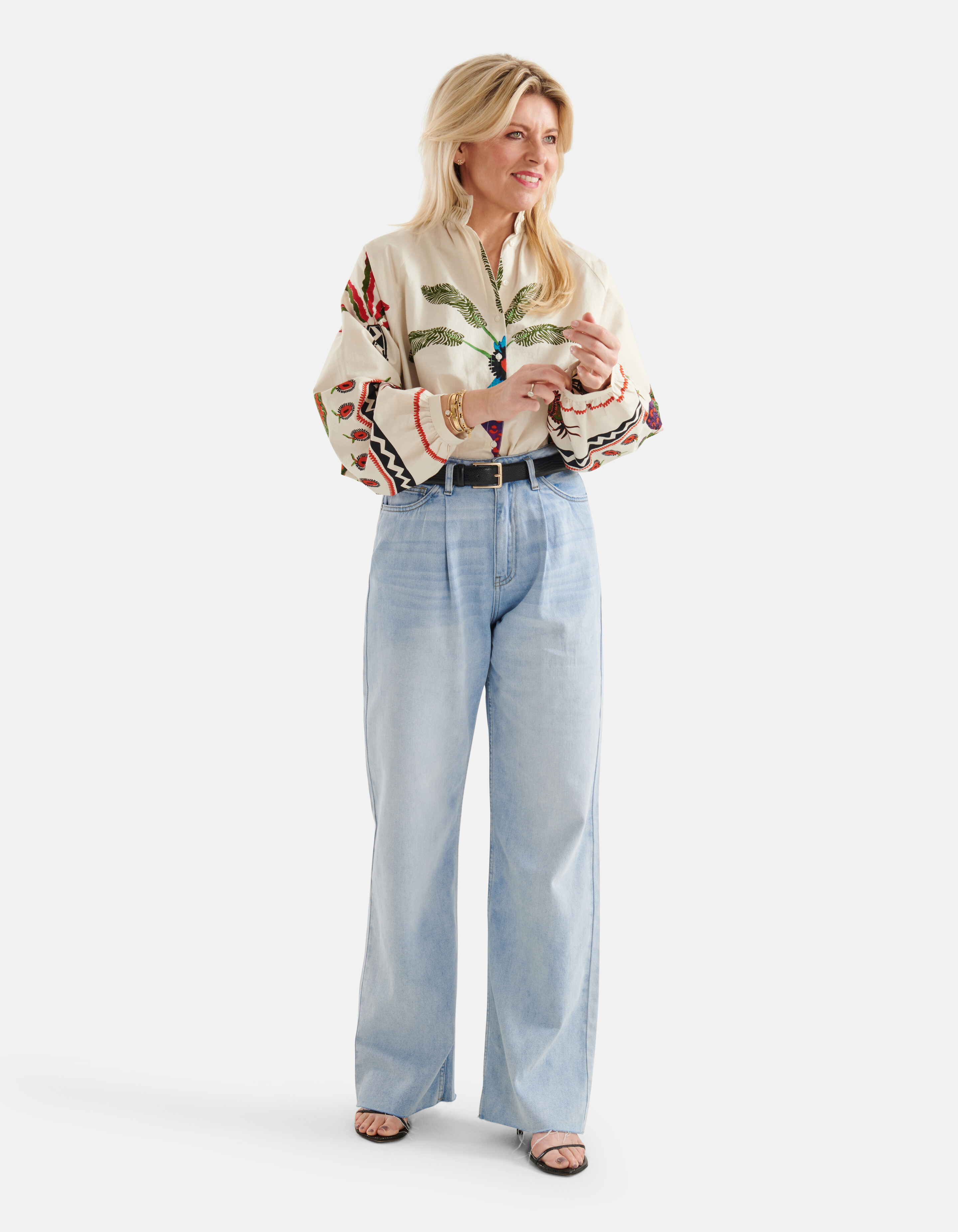 Printed Blouse Gebroken Wit By Lonneke SHOEBY WOMEN