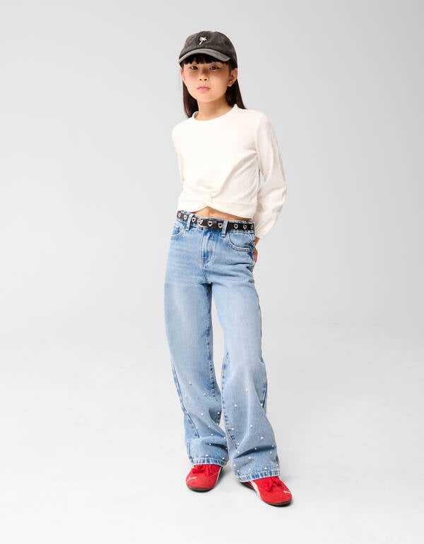 Parel Straight Fit Jeans Blauw SHOEBY GIRLS